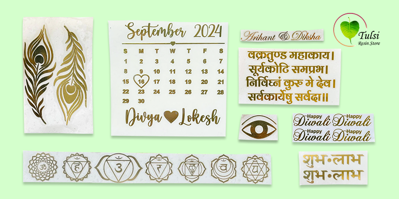 How Gold Metal Stickers Enhance the Look of Your Resin Art