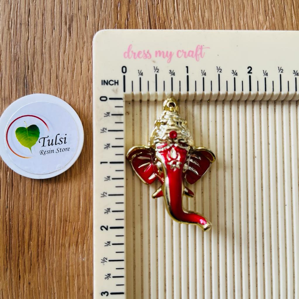 3D Red Golden Ganesha - Big