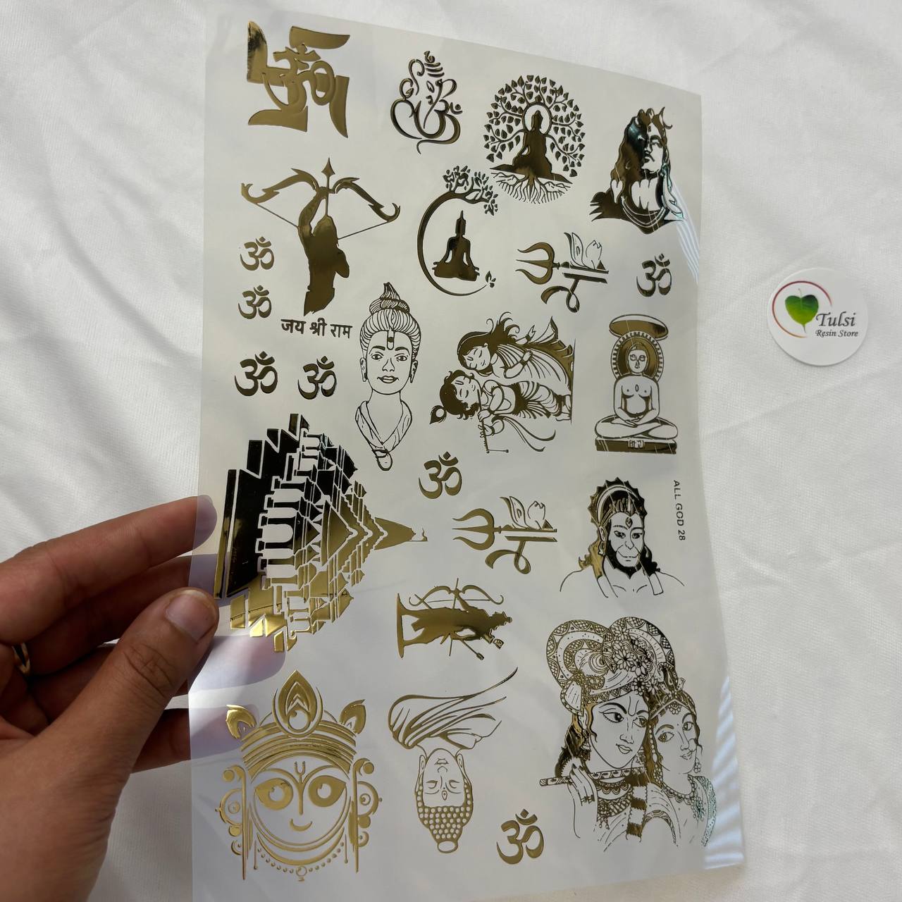 Gold Insert Sheet - Mix God Idols (B)