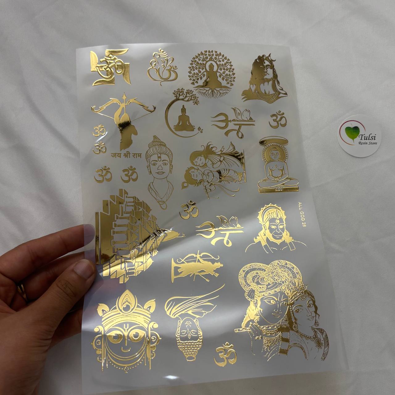 Gold Insert Sheet - Mix God Idols (B)