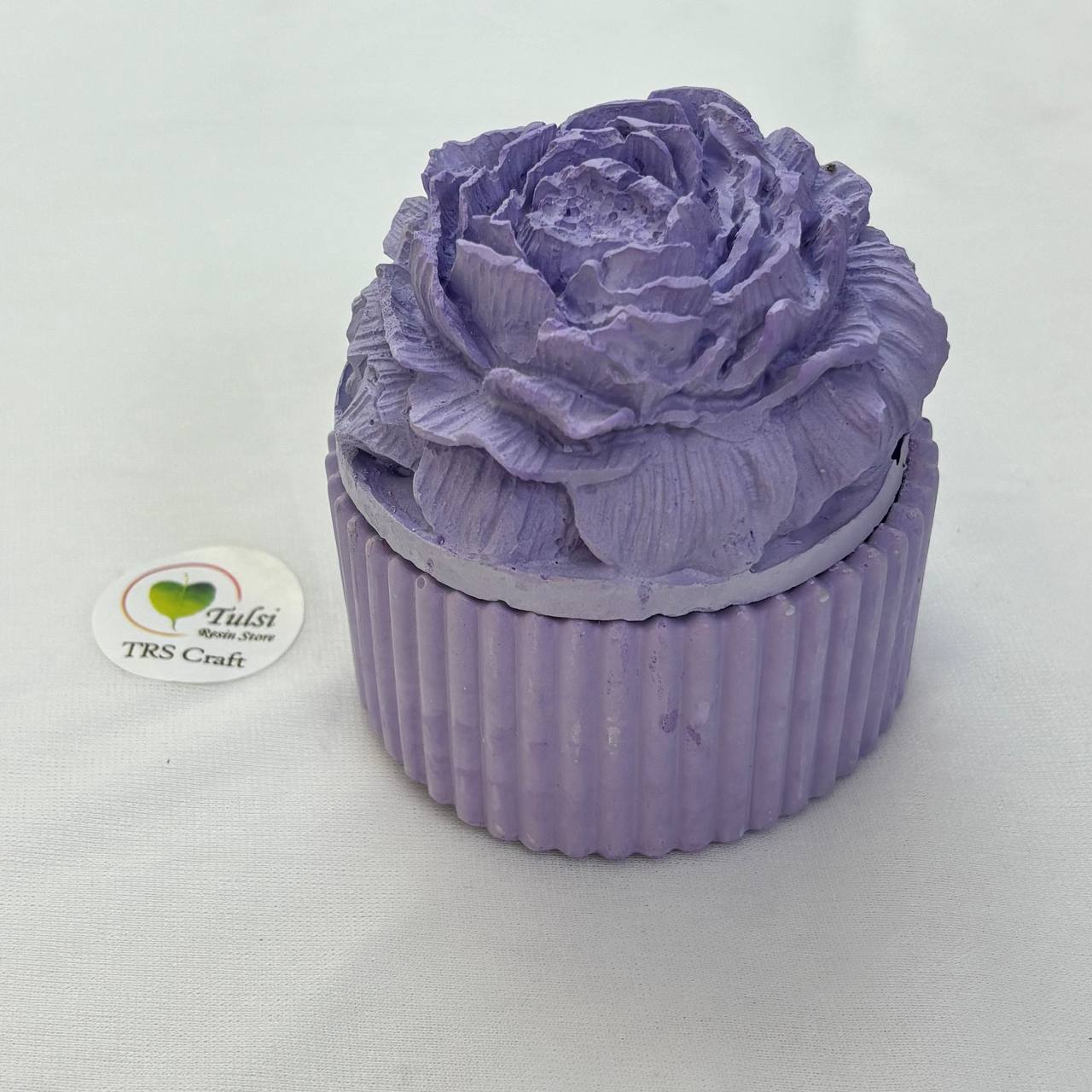 Concrete Jars (A18) - Jar With Peony Lid