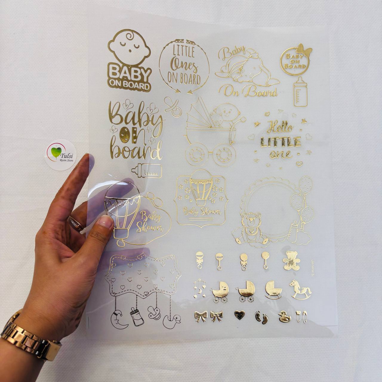 Gold Insert Sheet - A4 New Born Captions (A)