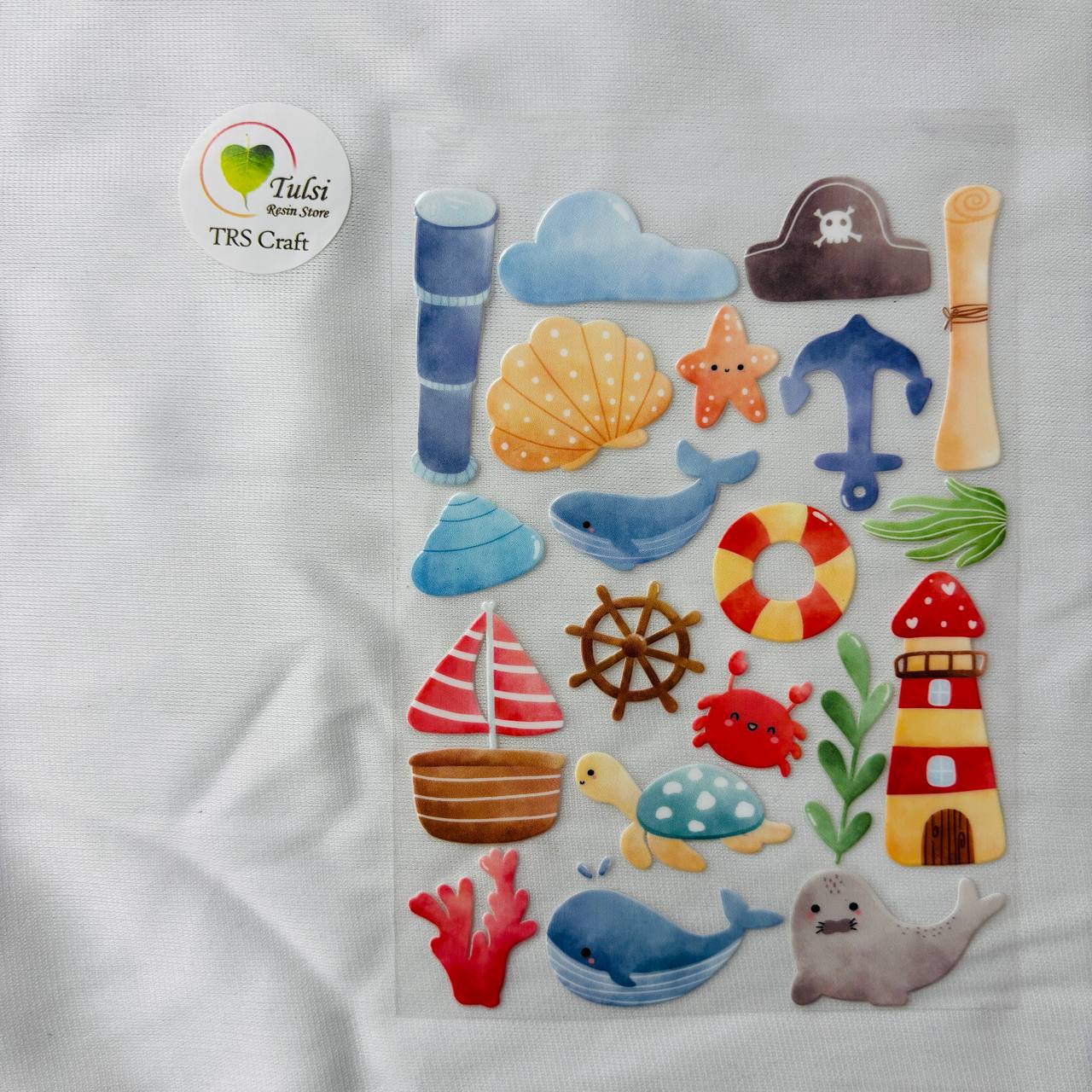 A6 UV DTF Sticker - Ocean Theme (A)