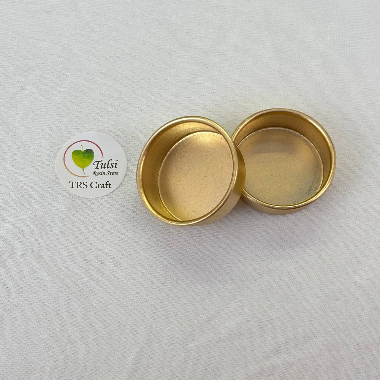 Gold T- Light Holder (B)(2Pc)