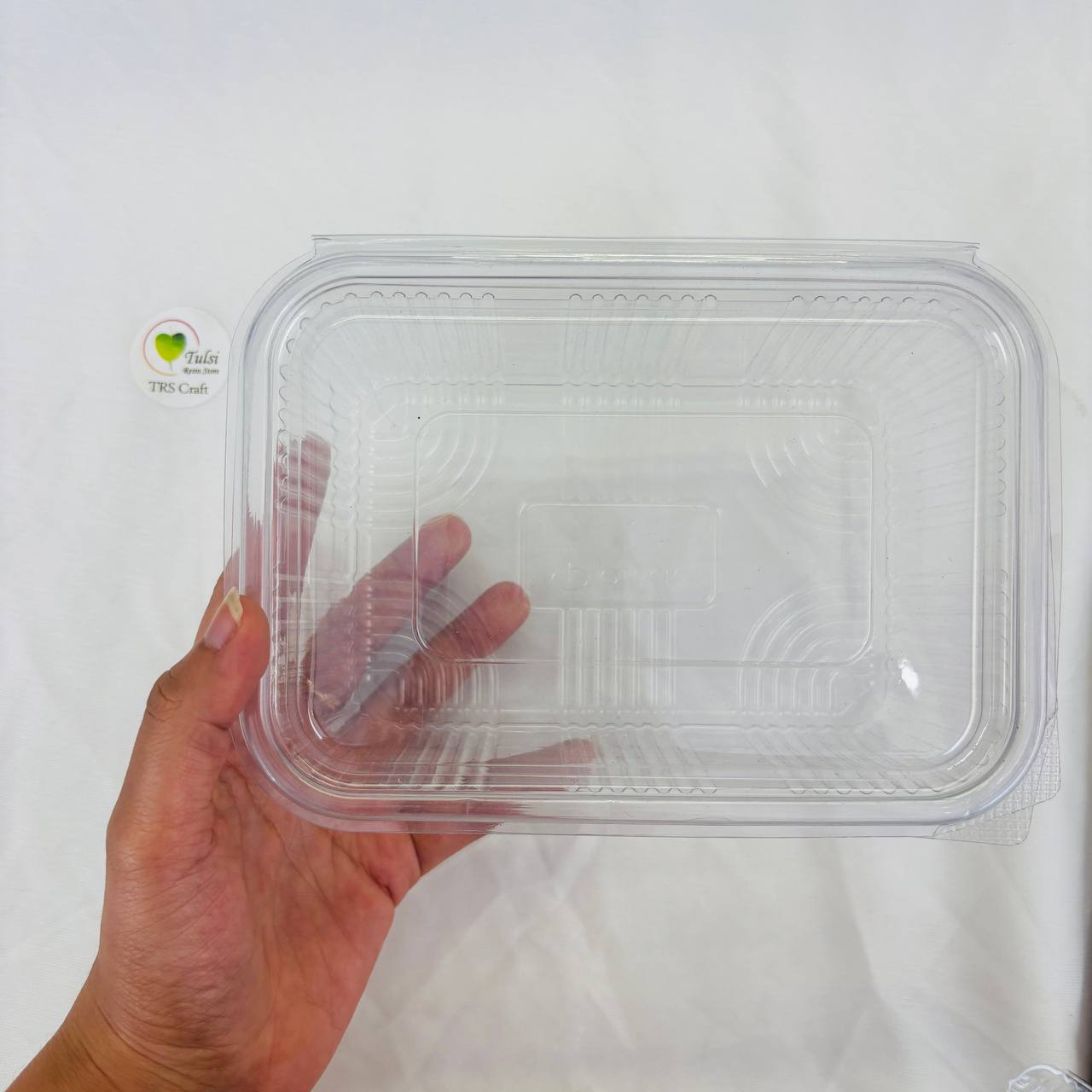 Plastic Hinge Container - Flat Lid (5Pcs)