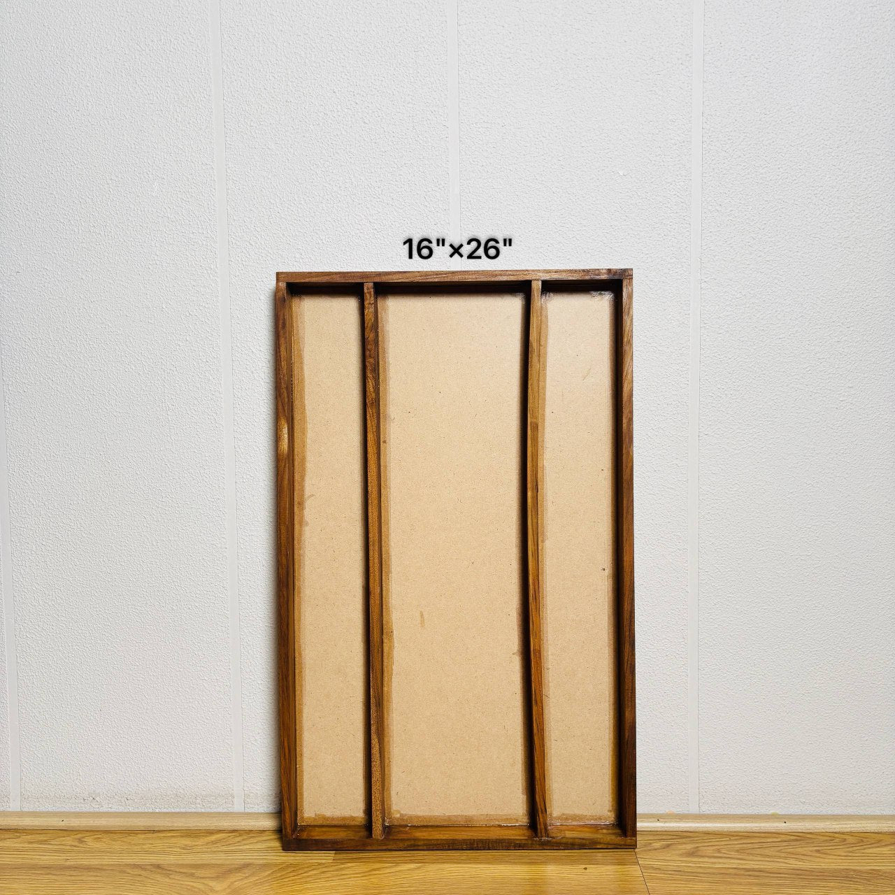 Teakwood Floating Frame (G) - 3 Partition (16" By 26")