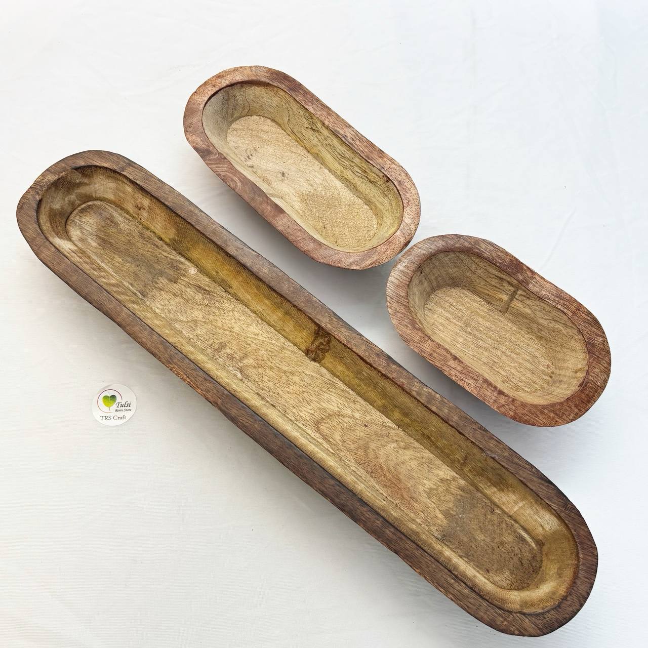 Boat Wooden Candle Bowl