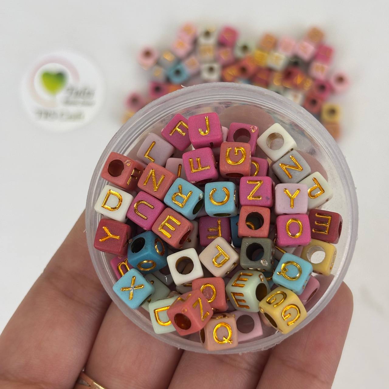 Small Square Alphabet Beads