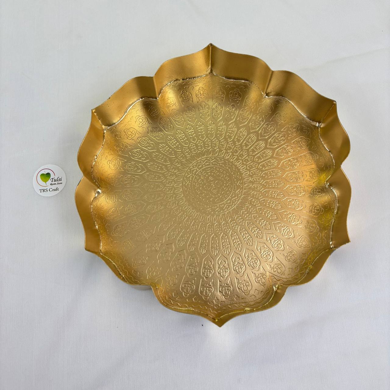Metal Urli Bowl (A009) - Lotus Pond 9"