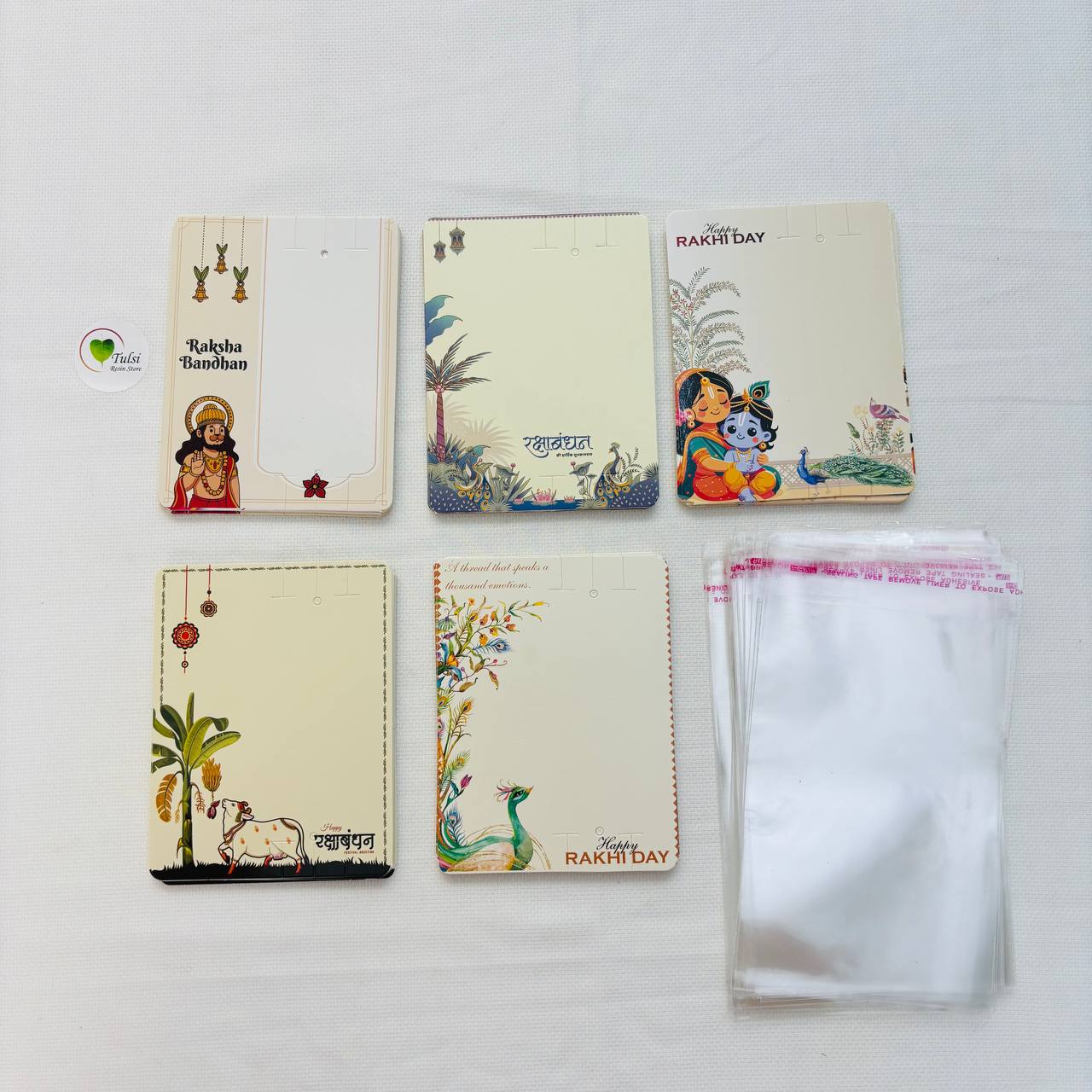 Rakhi Card With Transparent Bag Combo (C) - Mix