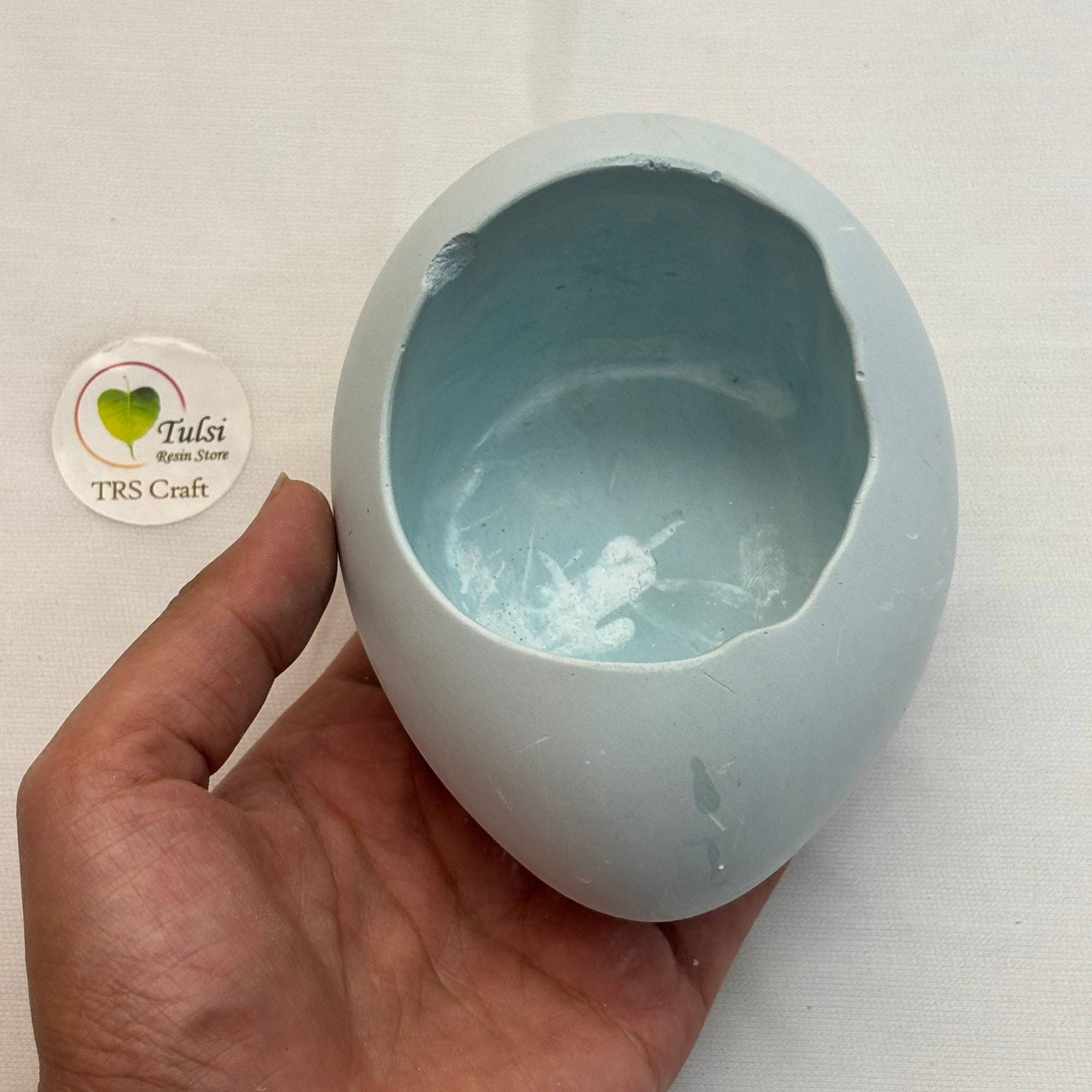 Concrete Jars (A7) - Egg Shell