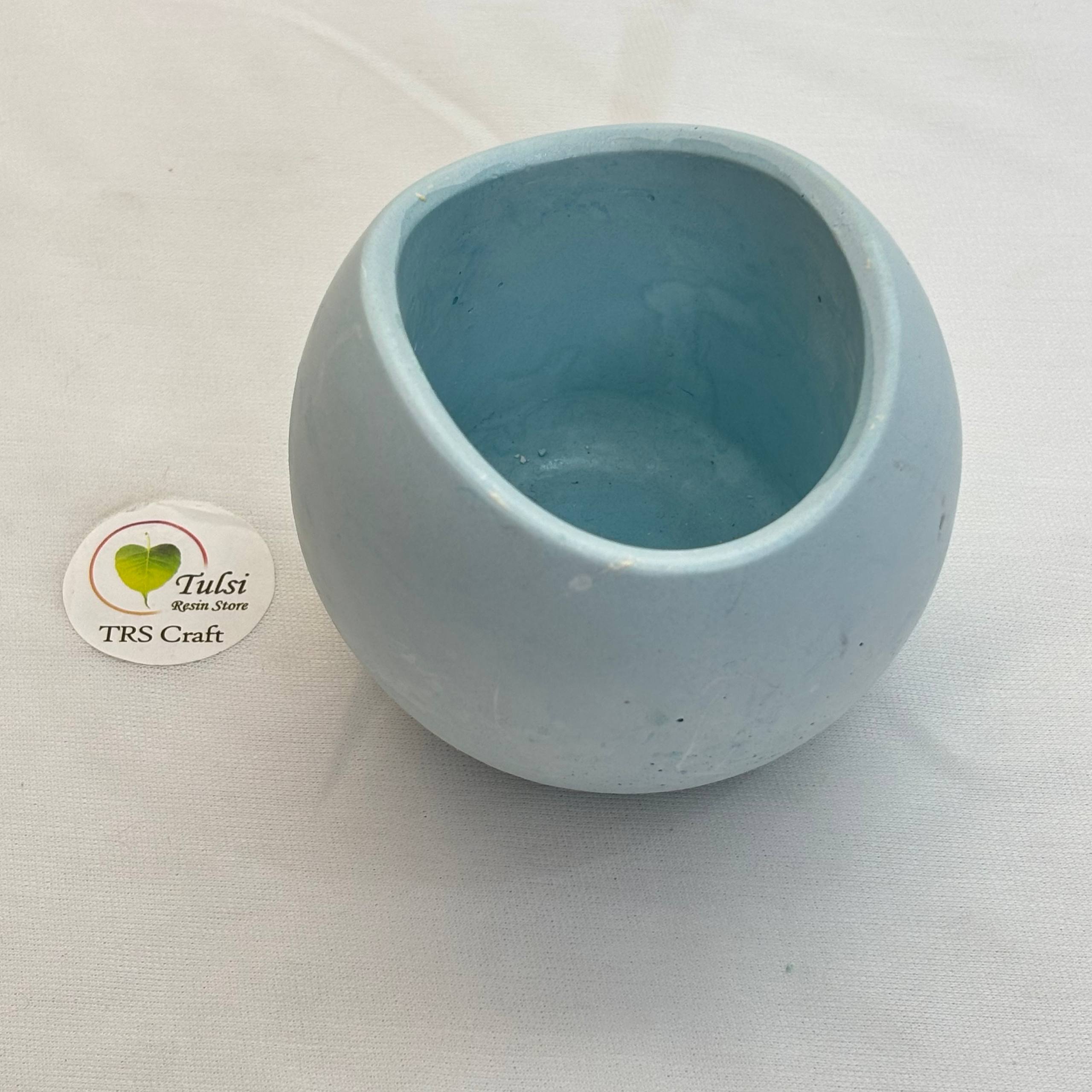 Concrete Jars (A9) - Wavy Round