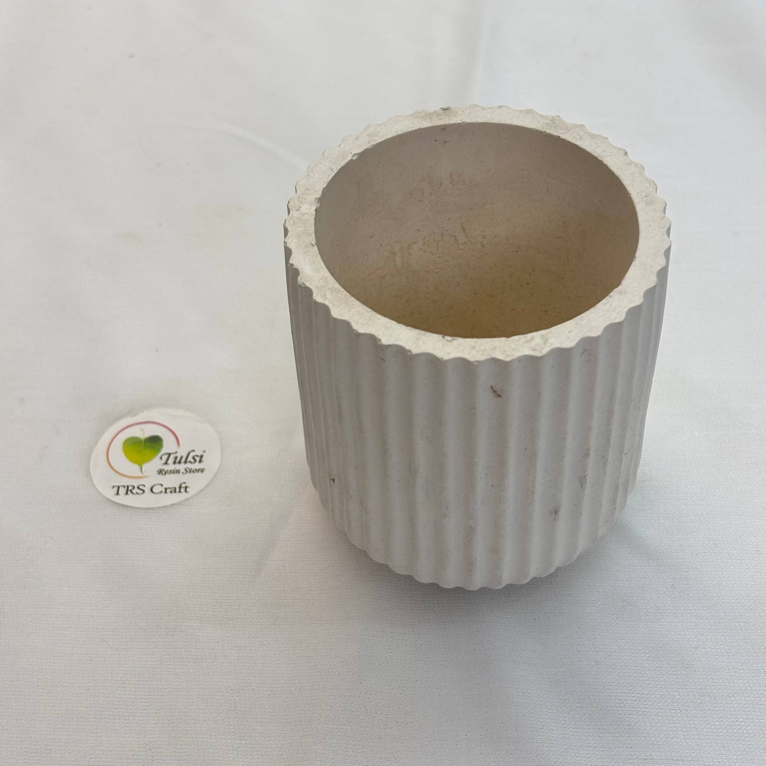 Concrete Jars (A14) - Long Stripes