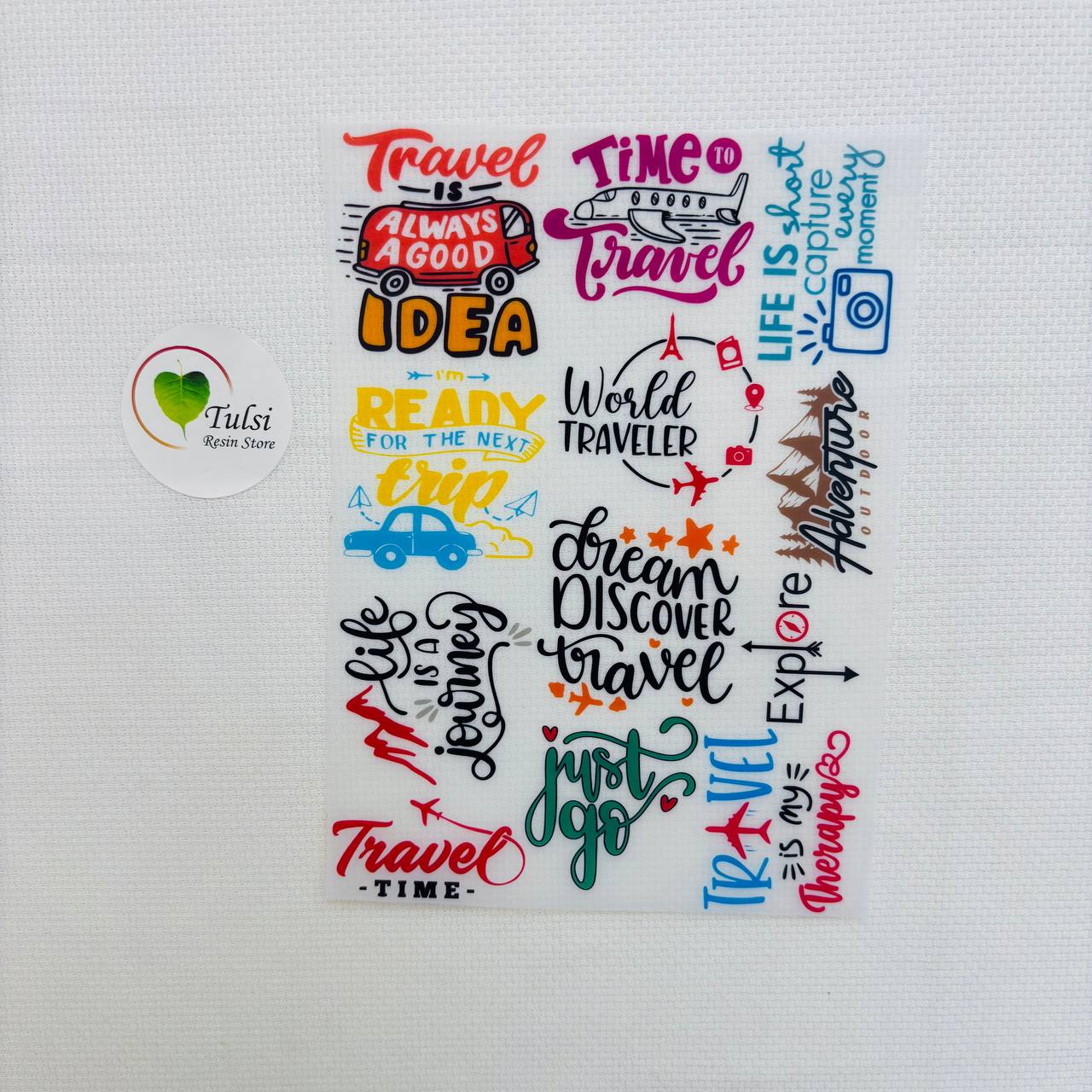 A6 Insert Sheet - Travel Caption (D)