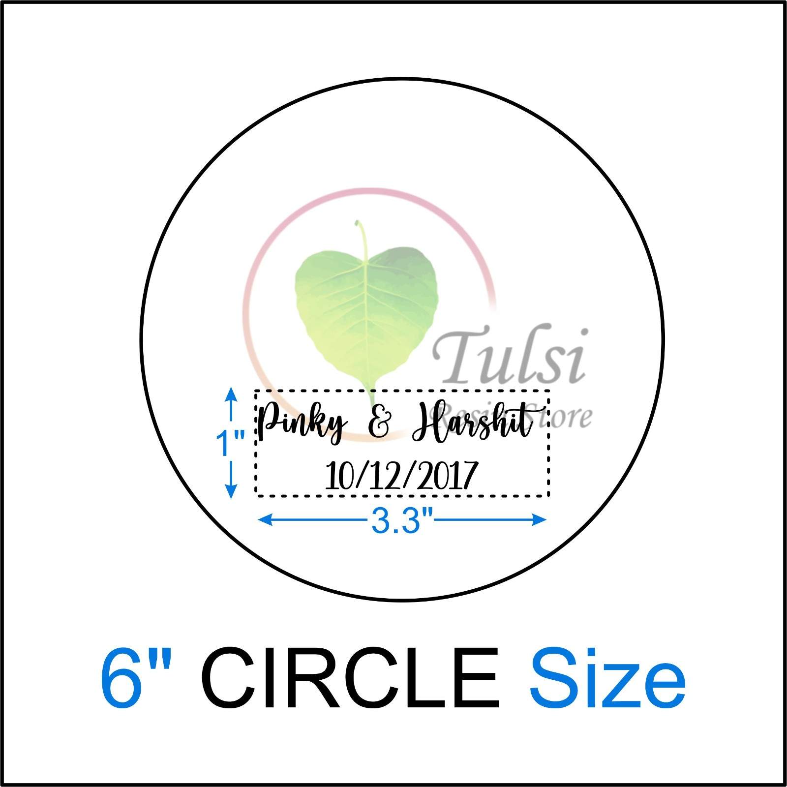 Custom Metal Sticker - Couple Platter (Name+Date)