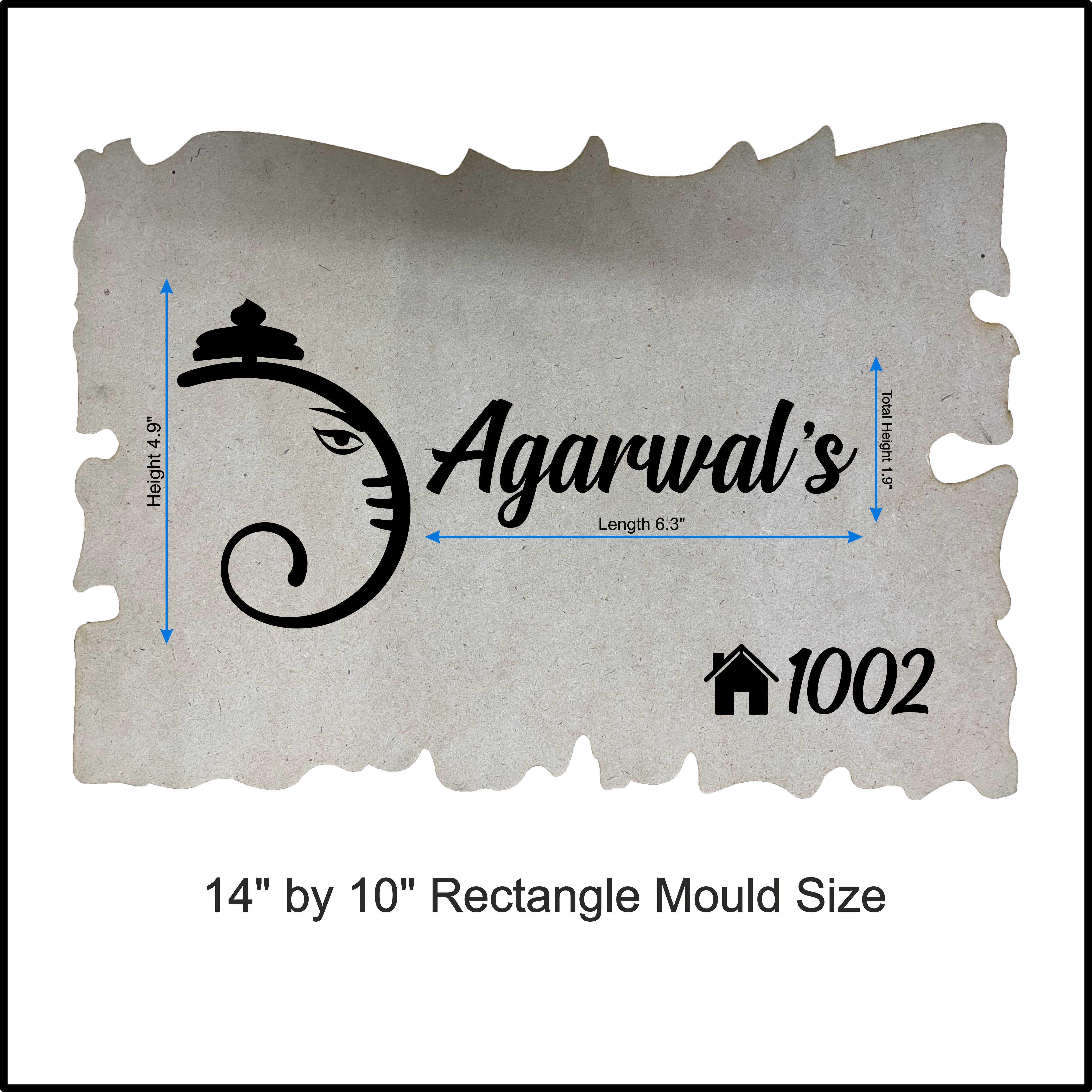 Customize Nameplate Base + Acrylic Name (Design A)