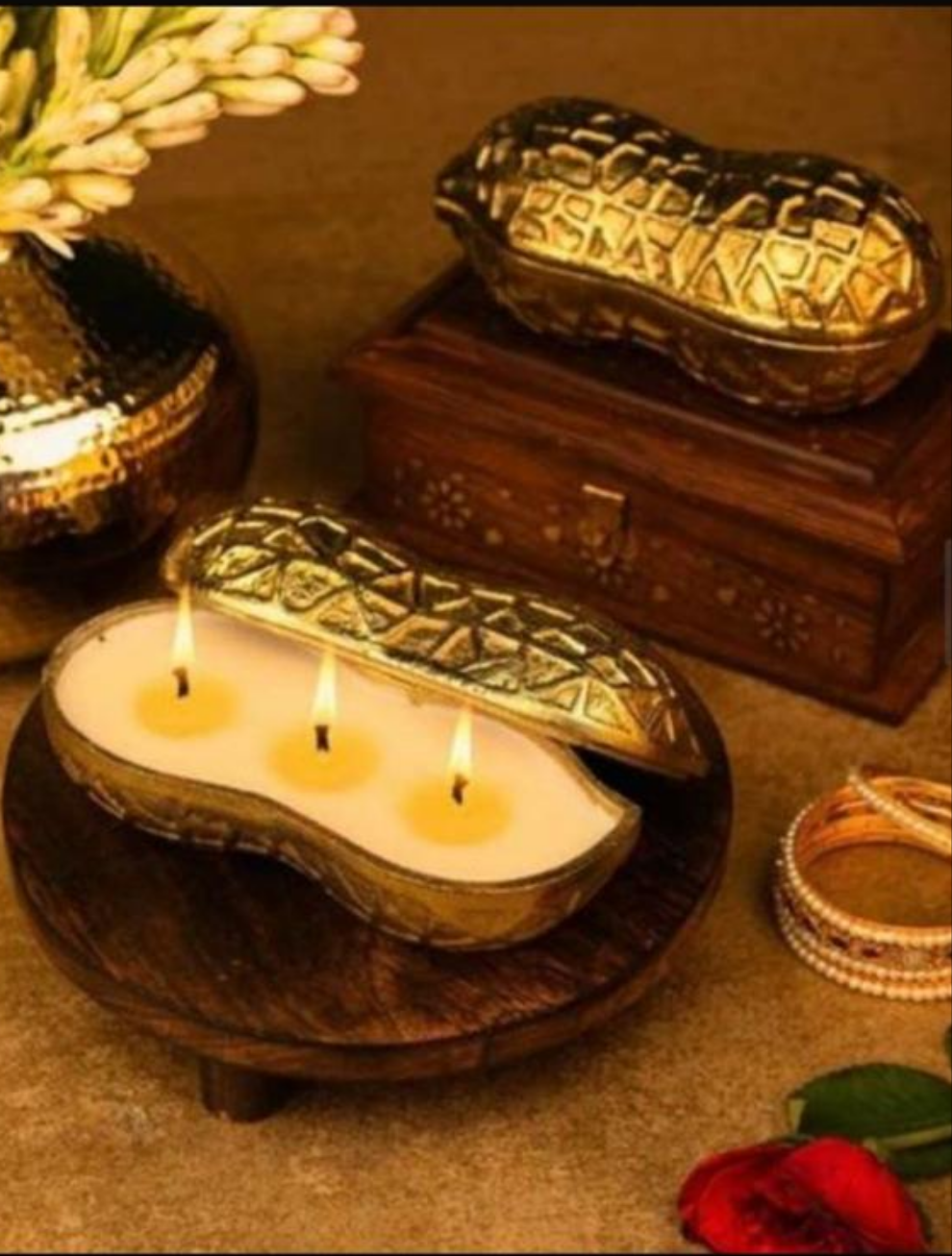 Metal Urli Bowl (A005) - Peanut