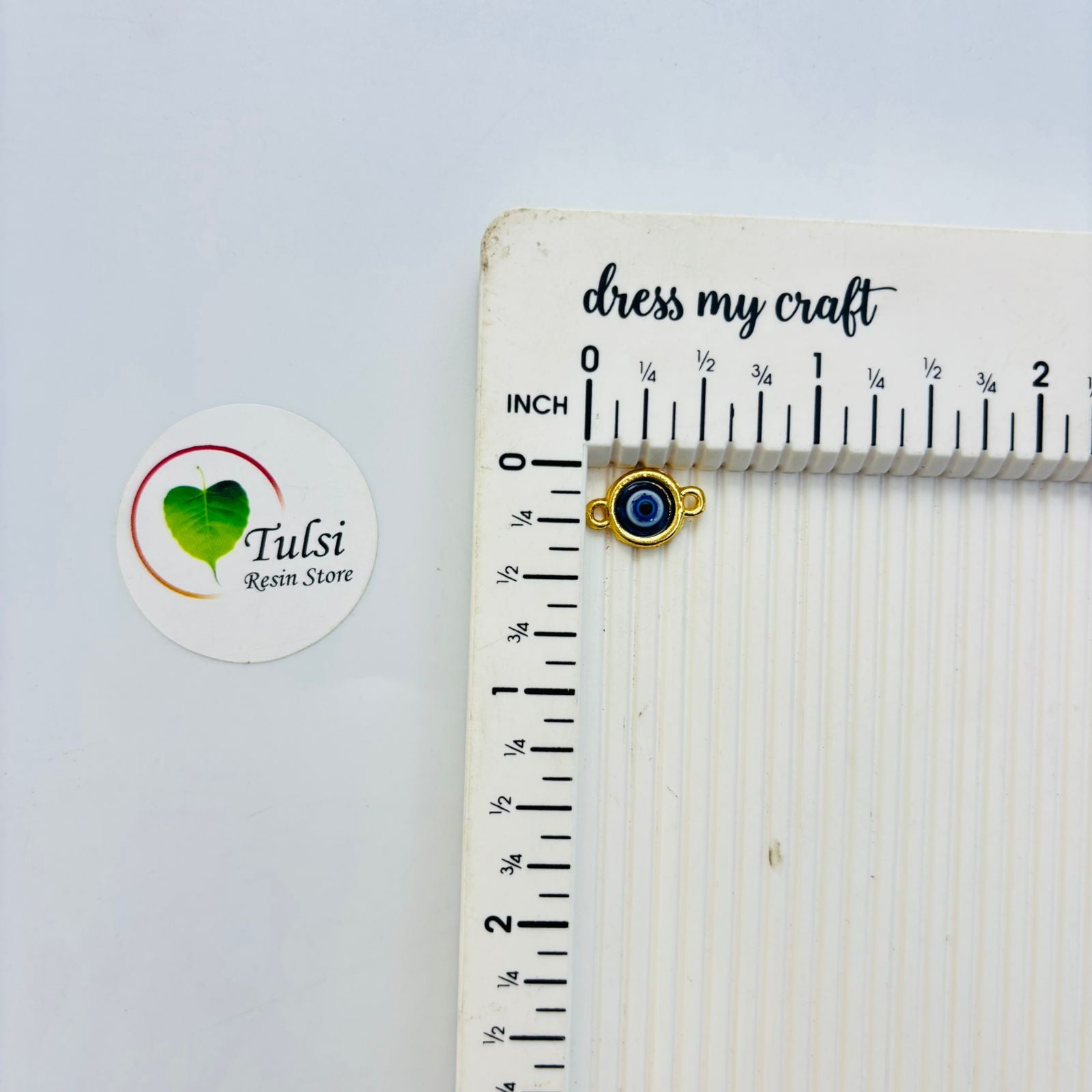 Evil Eye Charm With Two Hooks - E (5pcs)