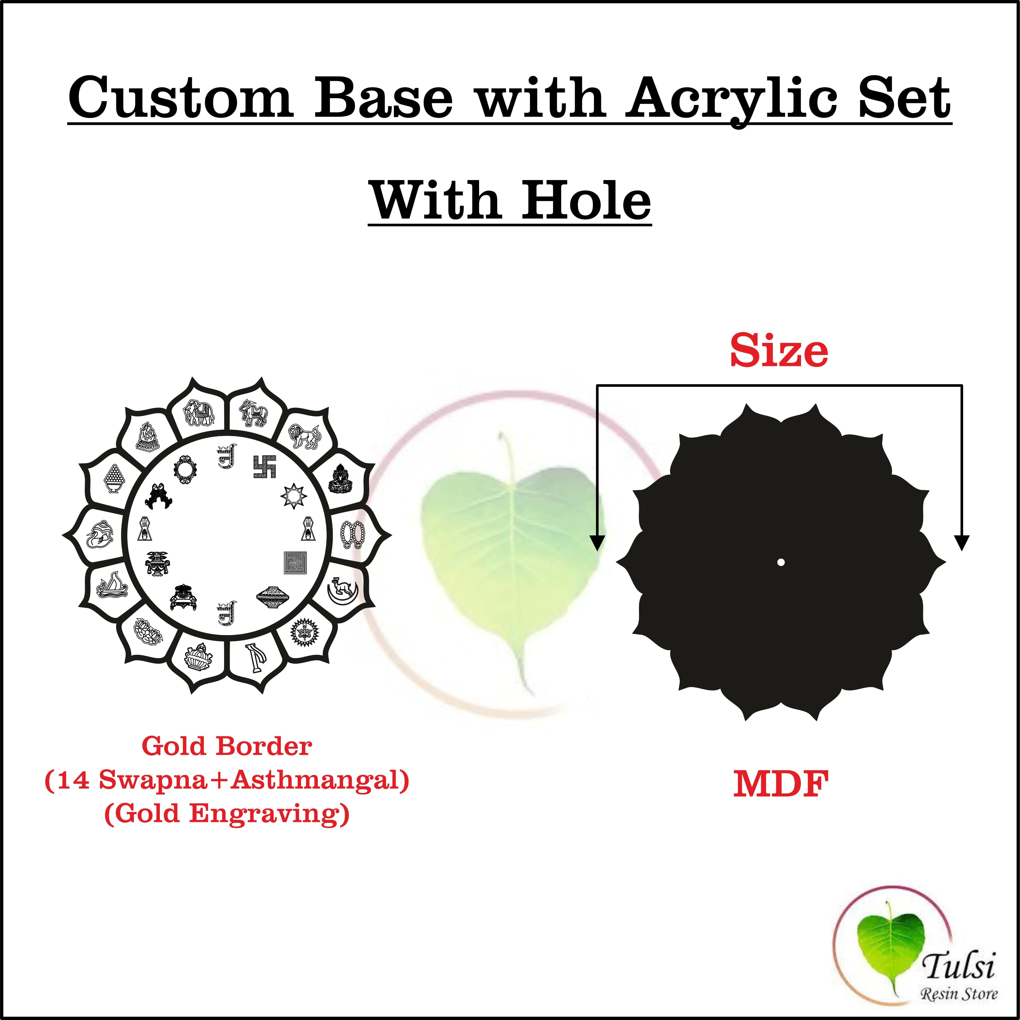 Custom Base with Acrylic Set (A) - Jain Combo