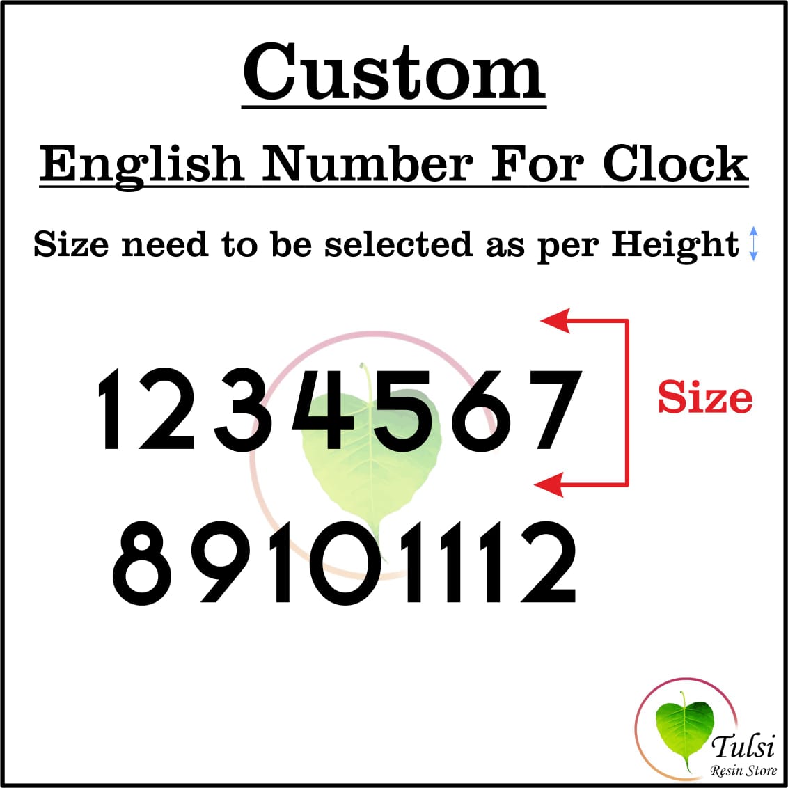 Custom Acrylic - All English Numbers