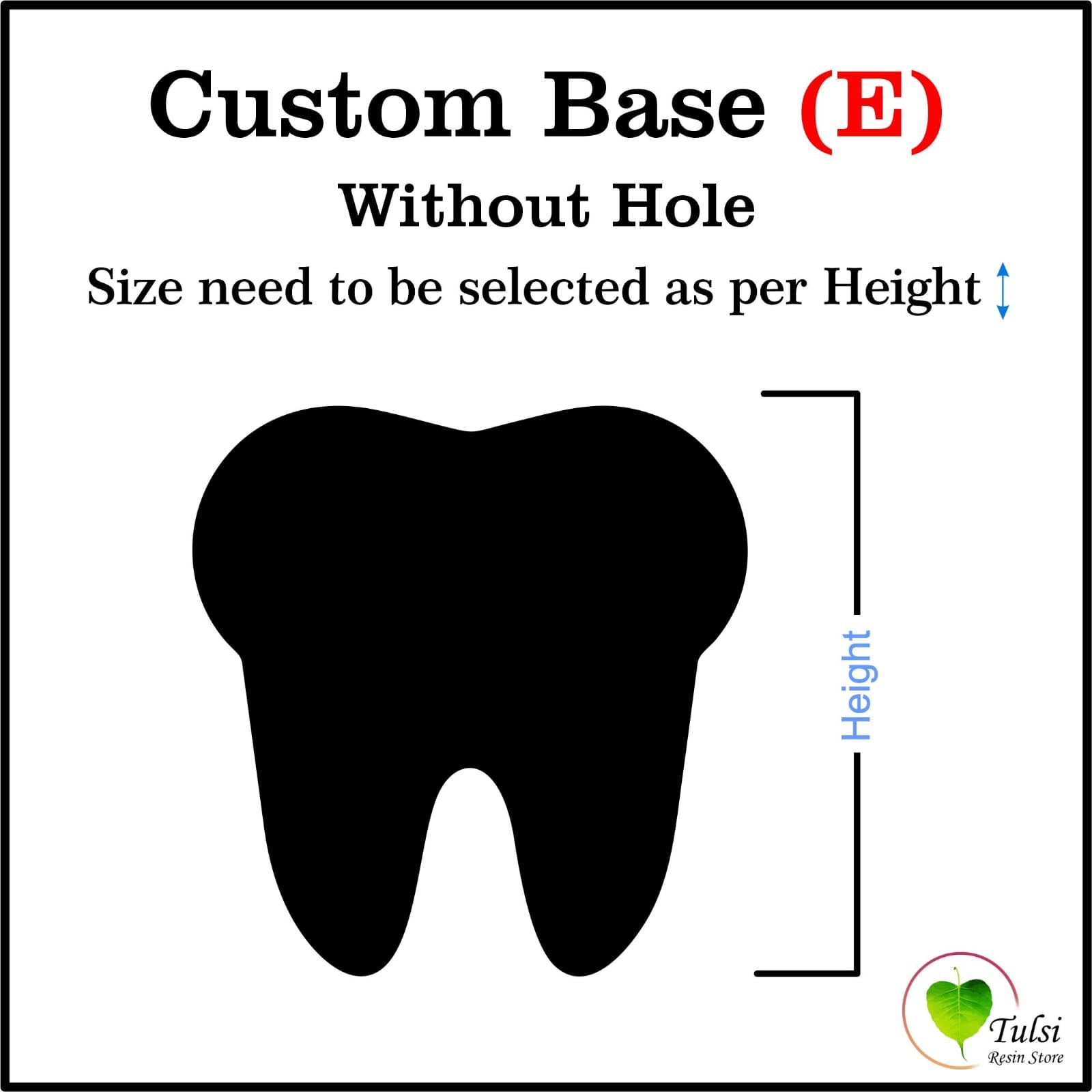 Custom MDF Base (E) - Teeth