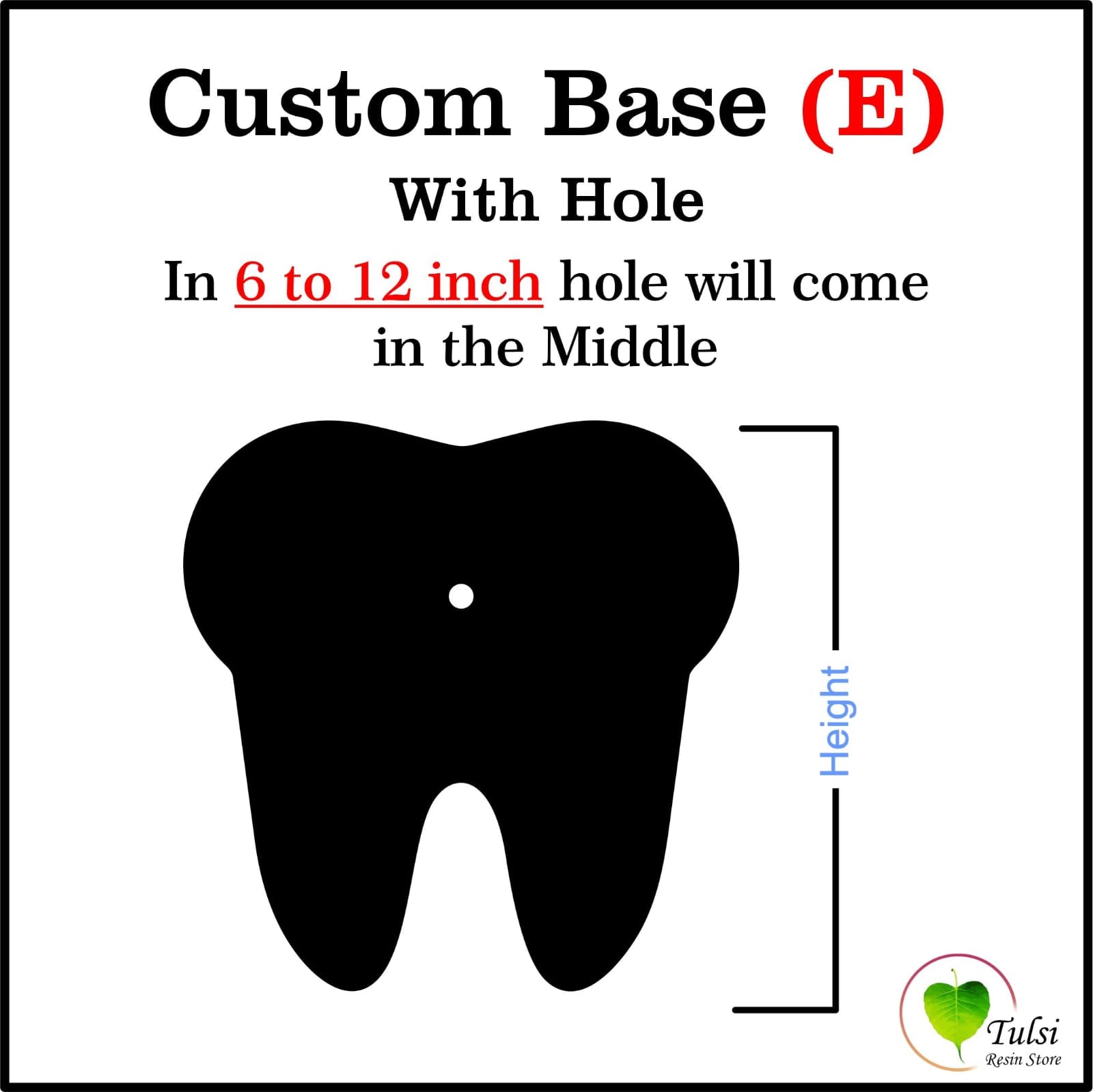 Custom MDF Base (E) - Teeth