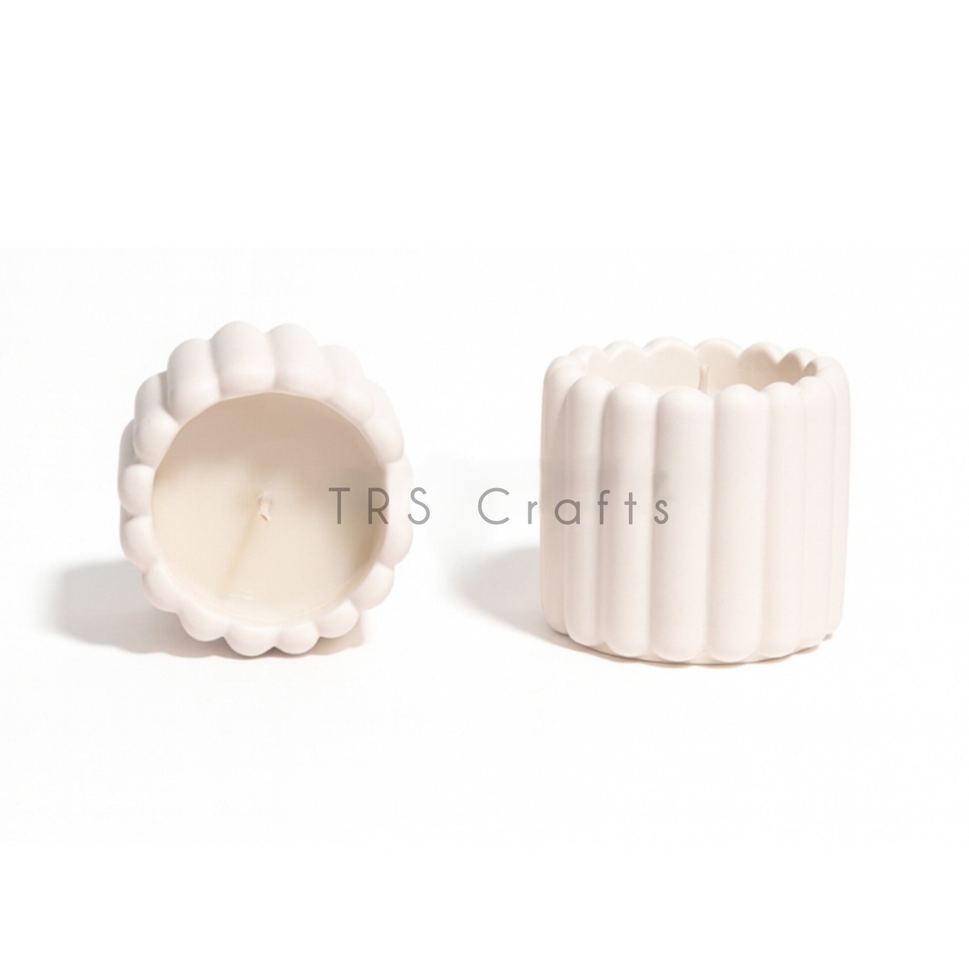 Concrete Jars (A17) - Bubble Stripes