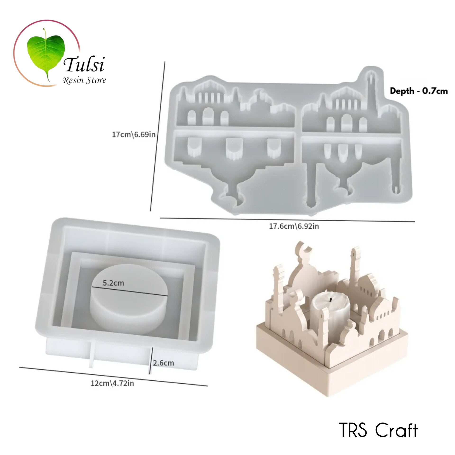 Holy Mosque T-Light Holder Mould (A)