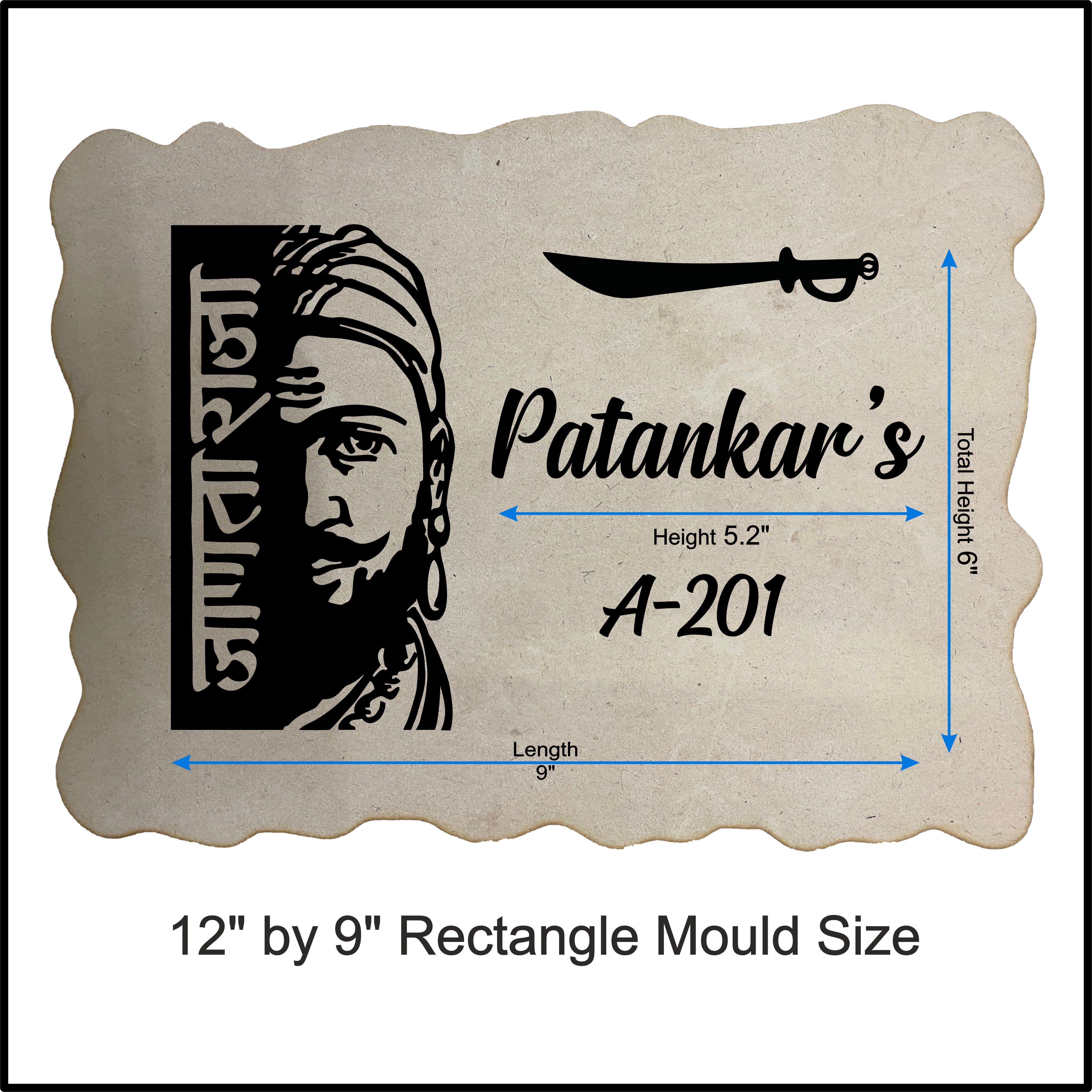 Customize Nameplate Base + Acrylic Name (Design H)