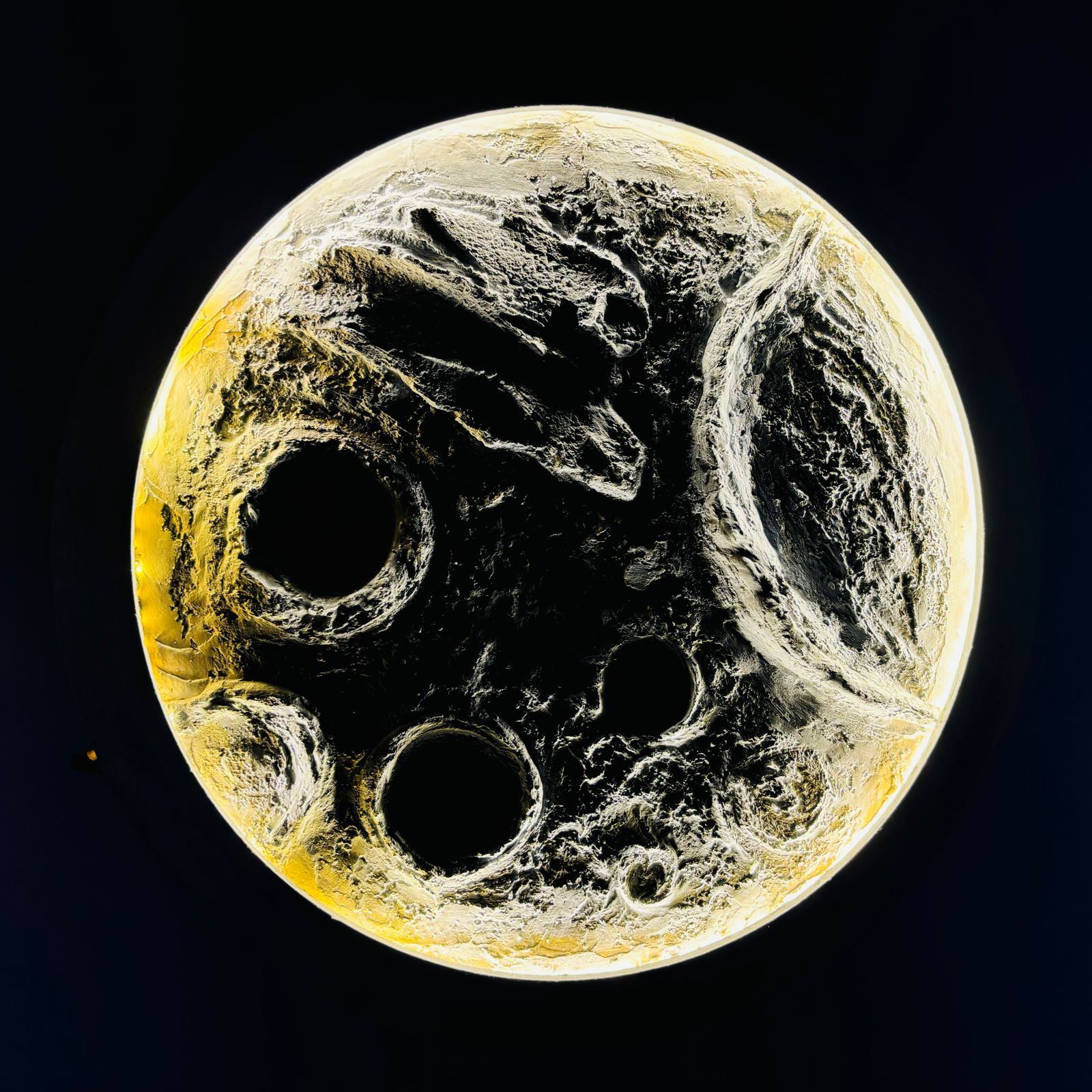 MDF Moon Lamp Base | Tulsi Resin