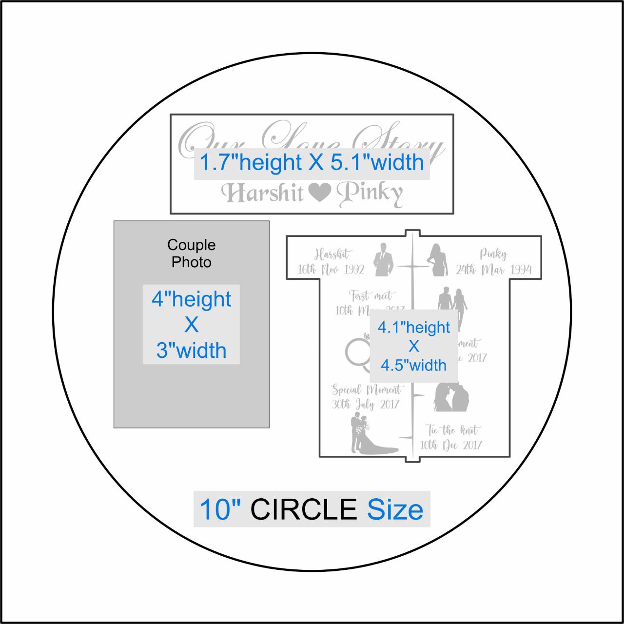 Custom Metal Sticker - Love story