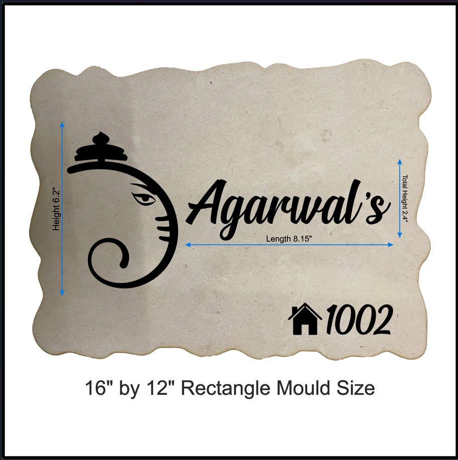 Customize Nameplate Base + Acrylic Name (Design A)