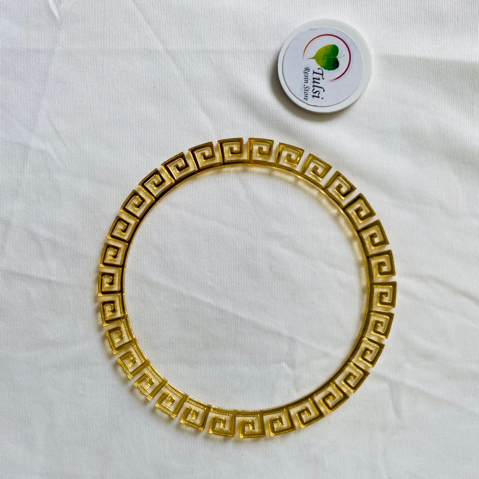 5" Gold Acrylic Ring Design (C)