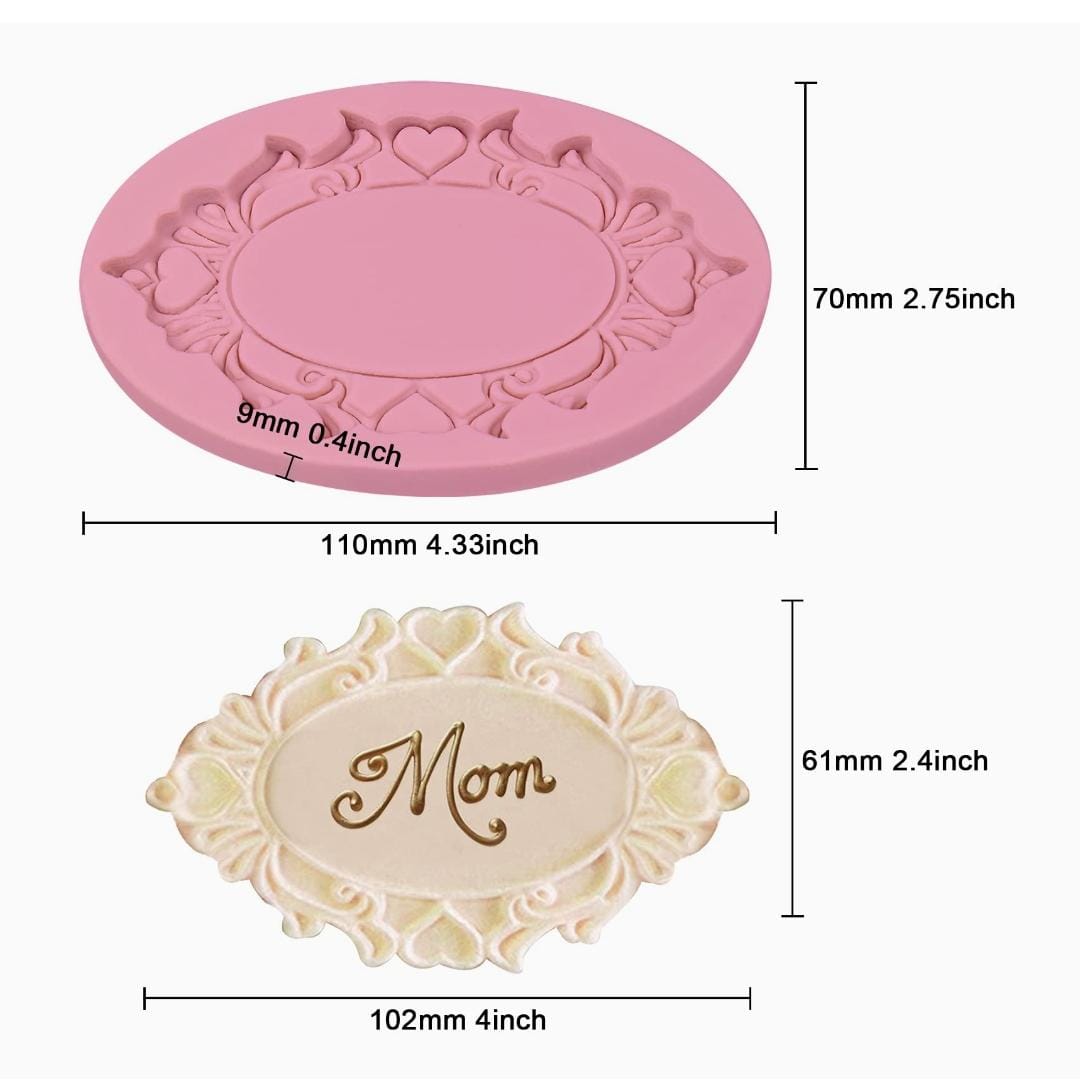 Pink Oval Frame Mould (B)
