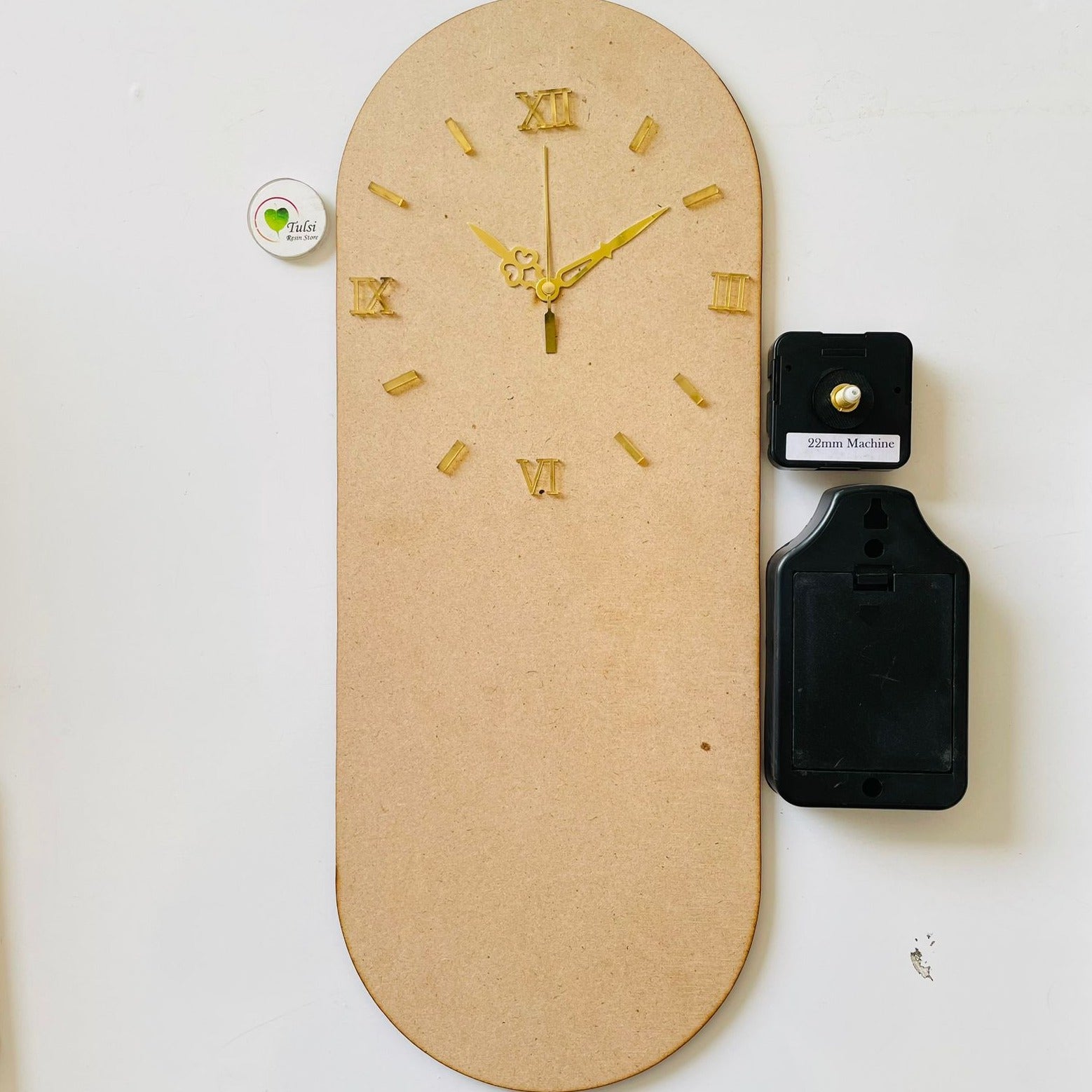 Long Oval MDF Clock Set (D)