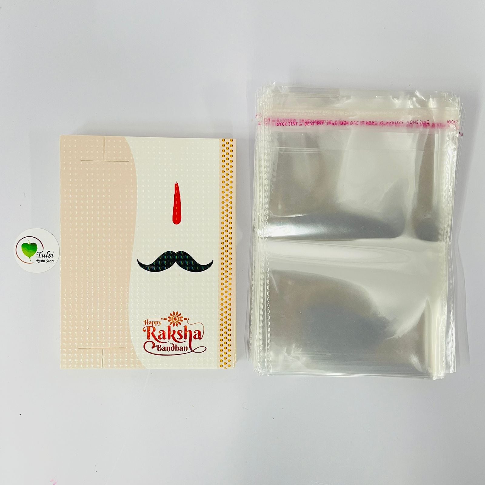 Rakhi Card With Transparent Bags (J)