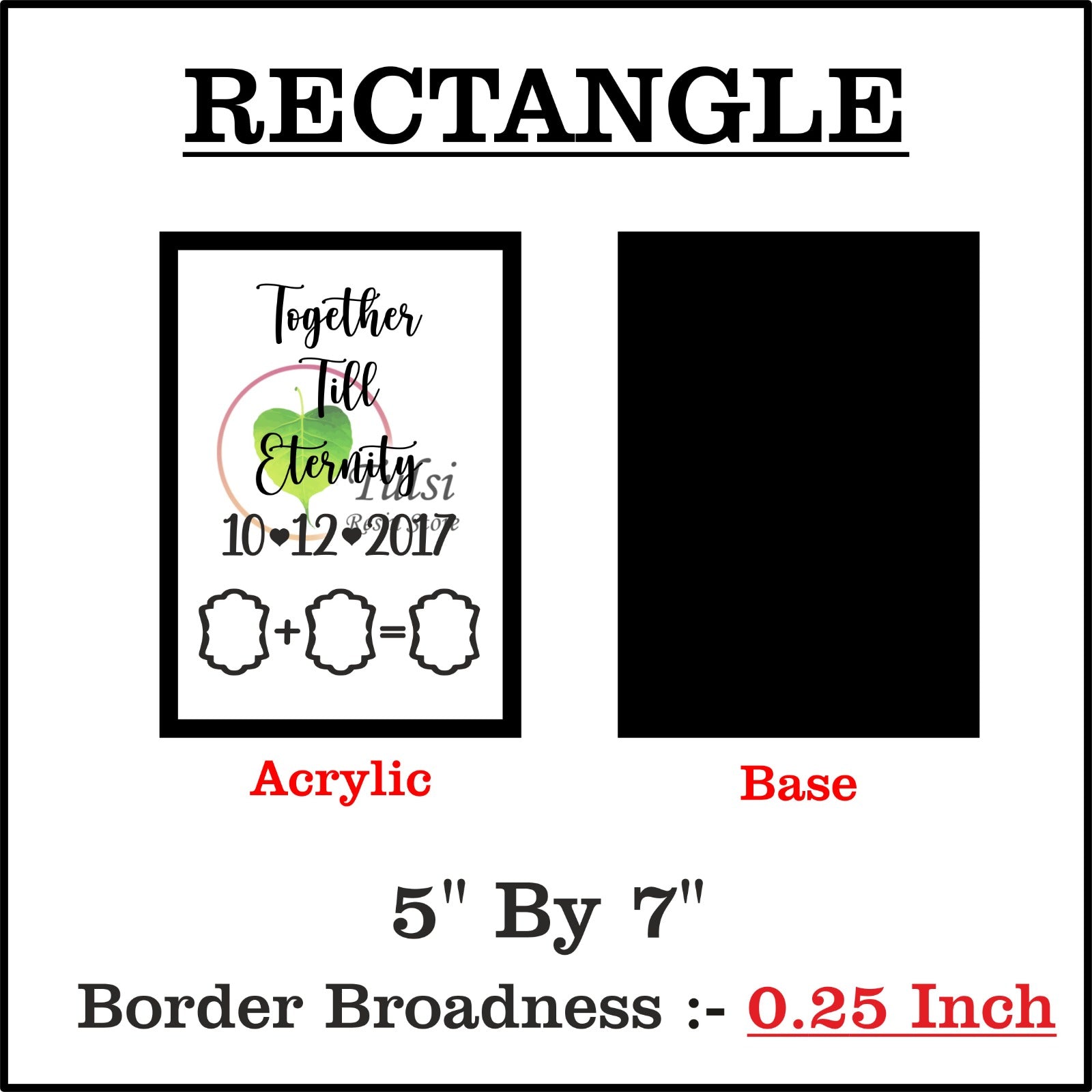 Custom Designer Thumb Print Frame with Base (B)
