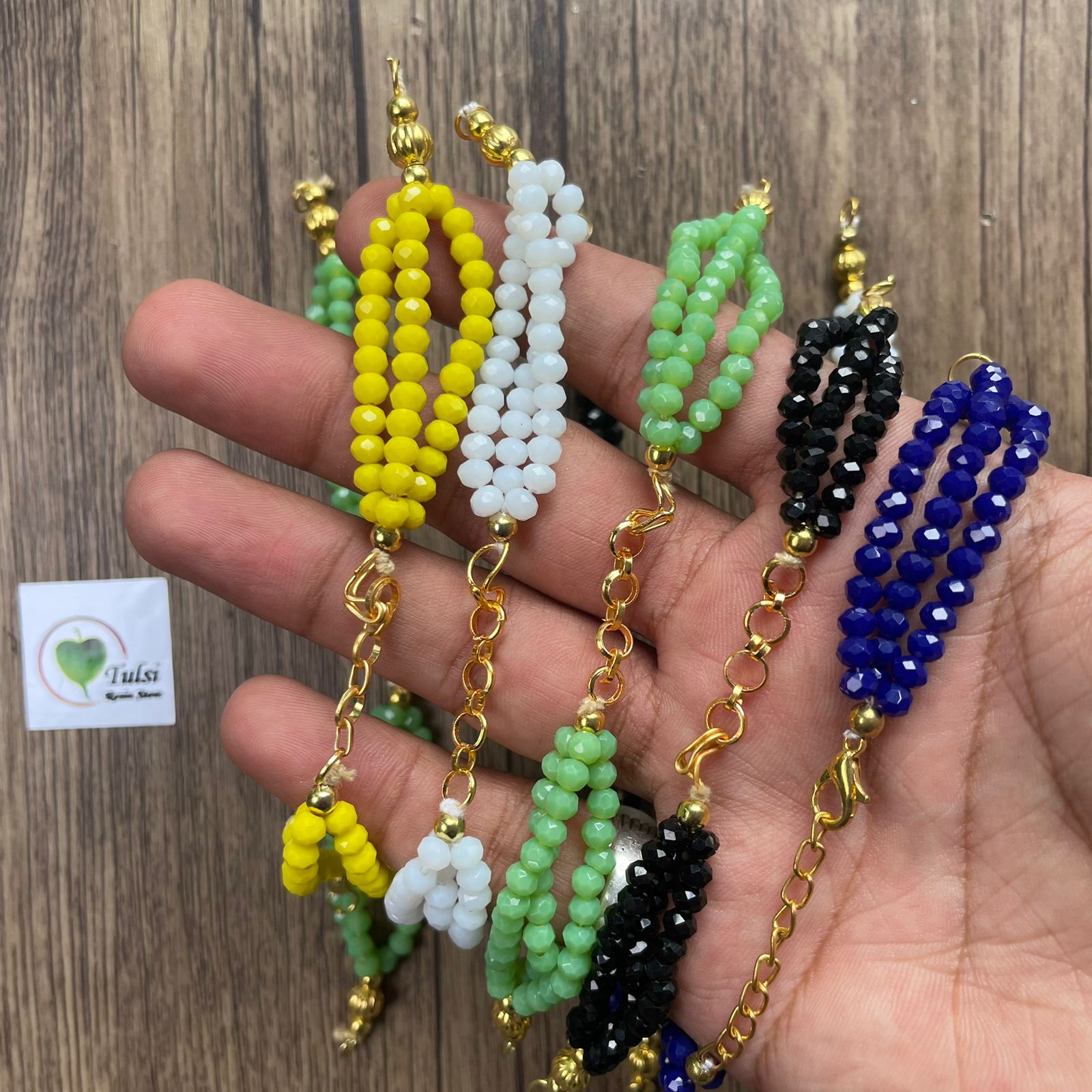 Bracelet Chain - Beaded Colourful (G) (5pc)