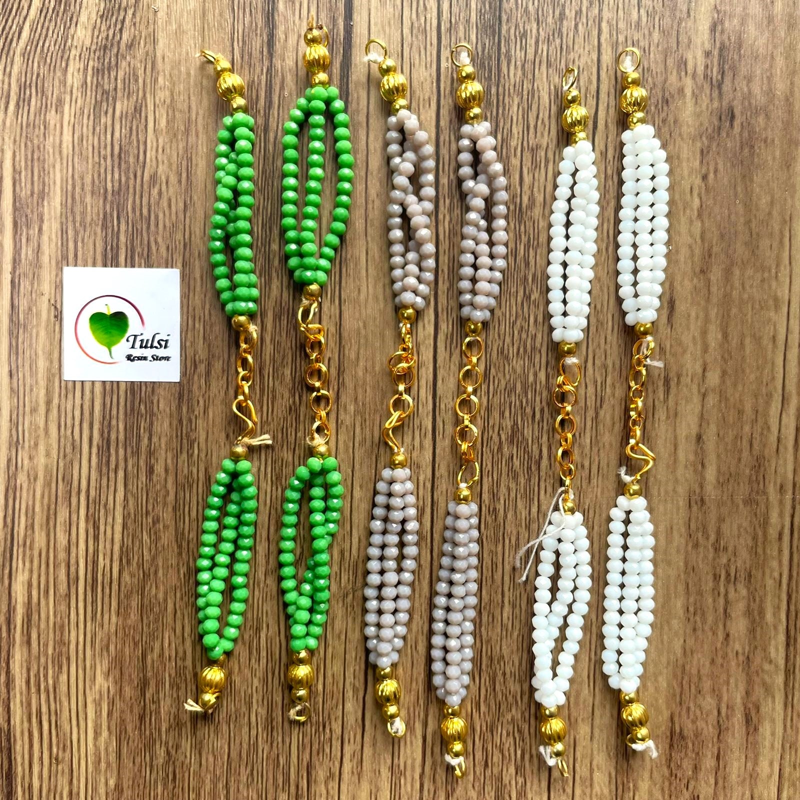 Bracelet Chain - Beaded Colourful (G) (5pc)