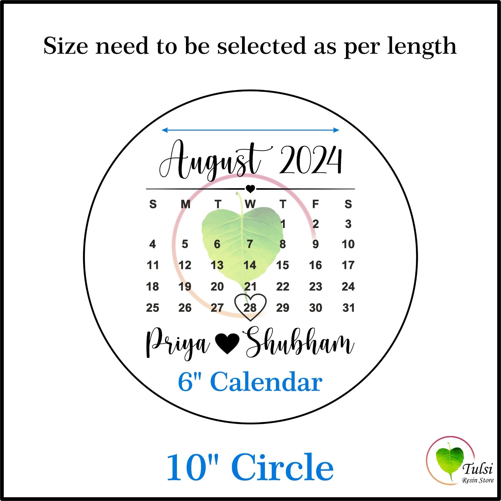 Custom Metal Sticker - Calendar