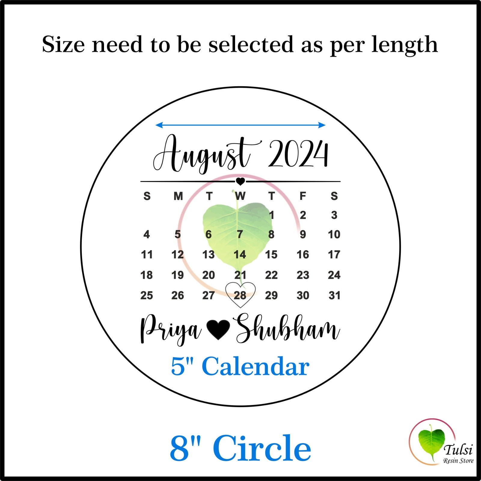 Custom Metal Sticker - Calendar