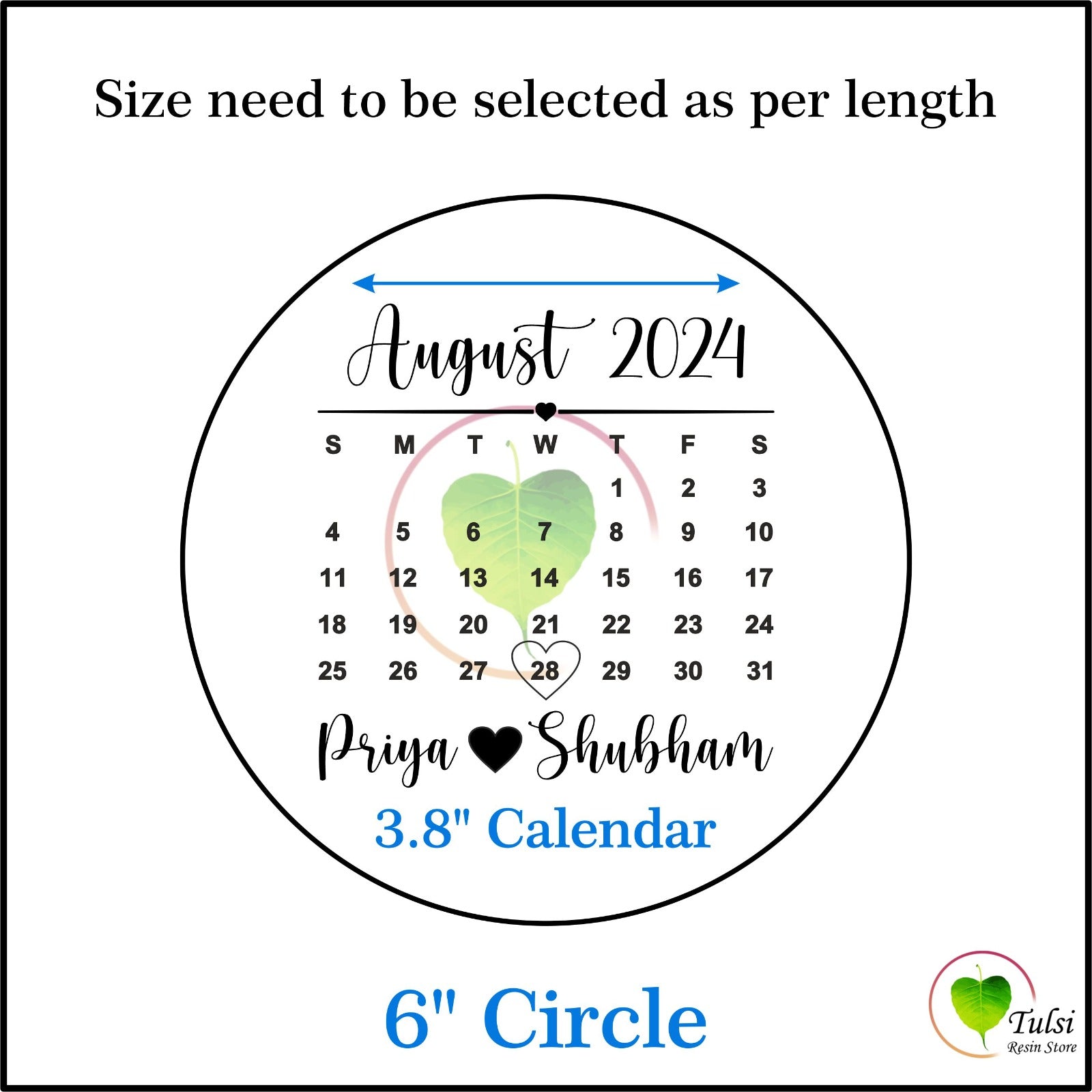 Custom Metal Sticker - Calendar