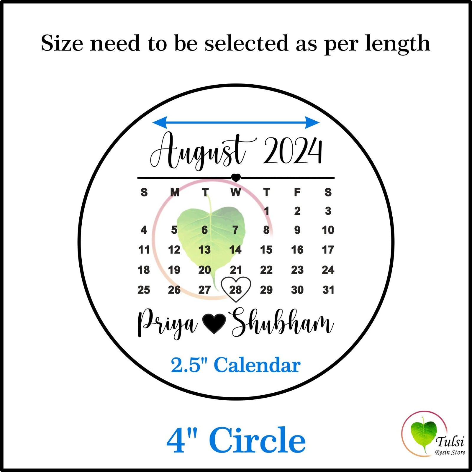 Custom Metal Sticker - Calendar