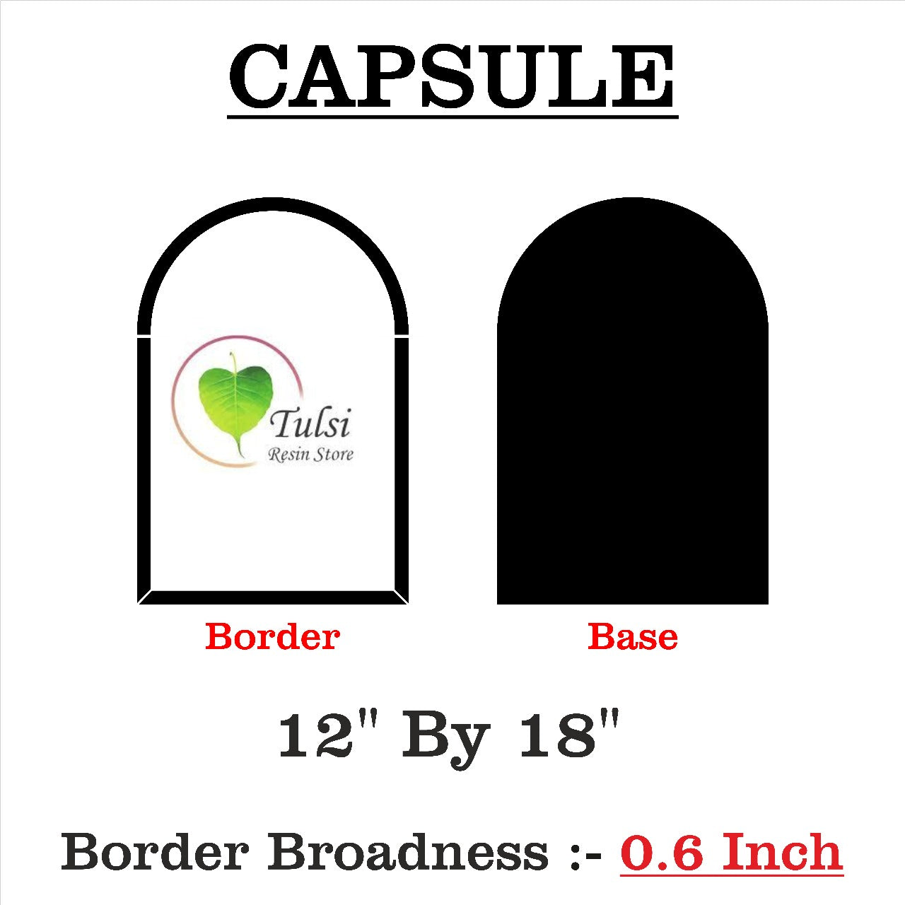 Custom MDF Base With Gold Acrylic Border (A)