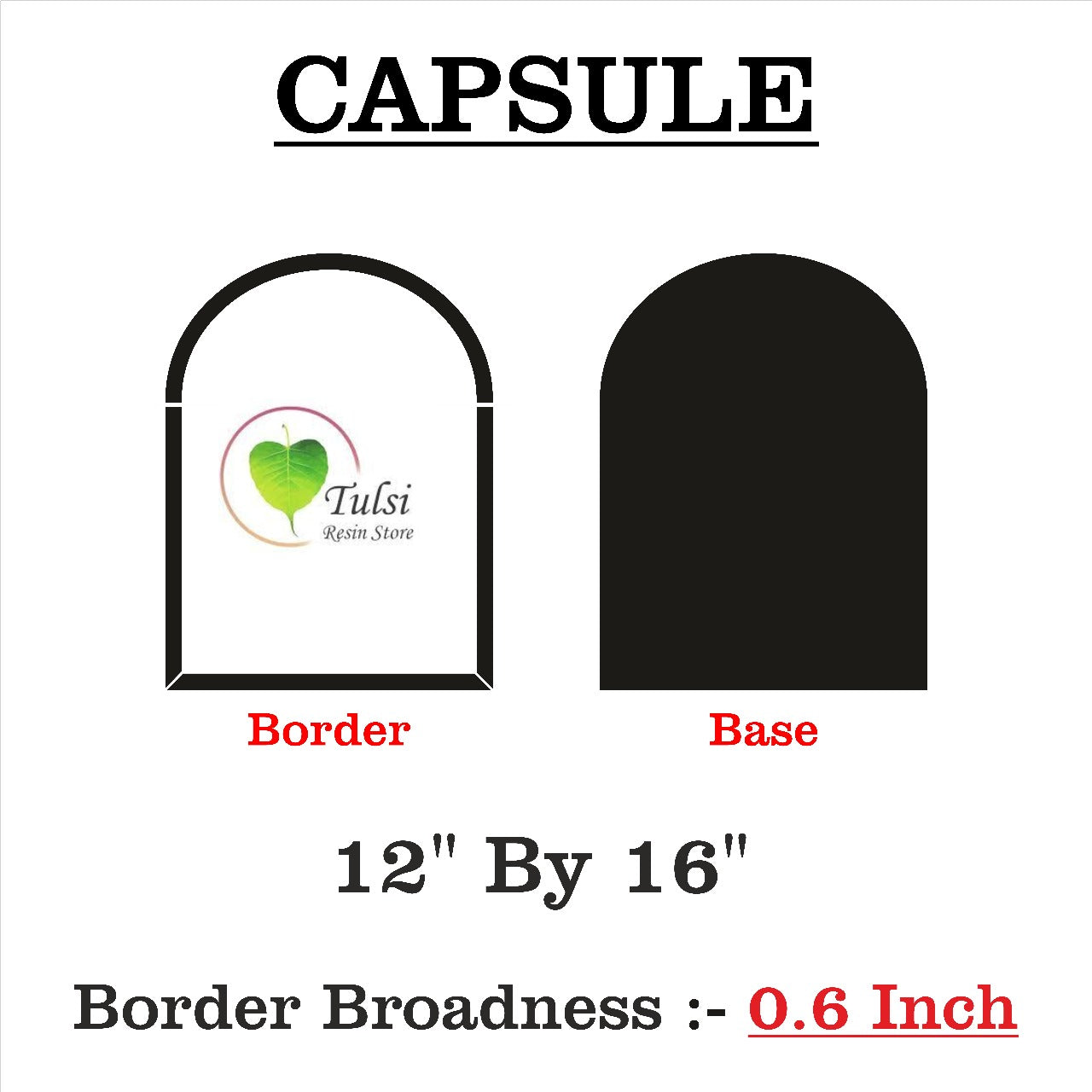 Custom MDF Base With Gold Acrylic Border (A)