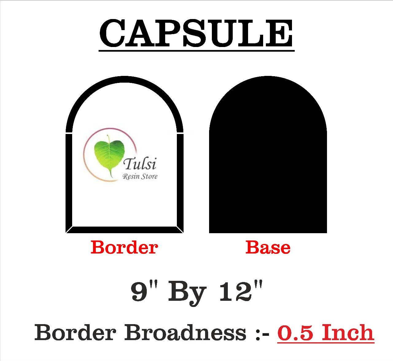 Custom MDF Base With Gold Acrylic Border (A)