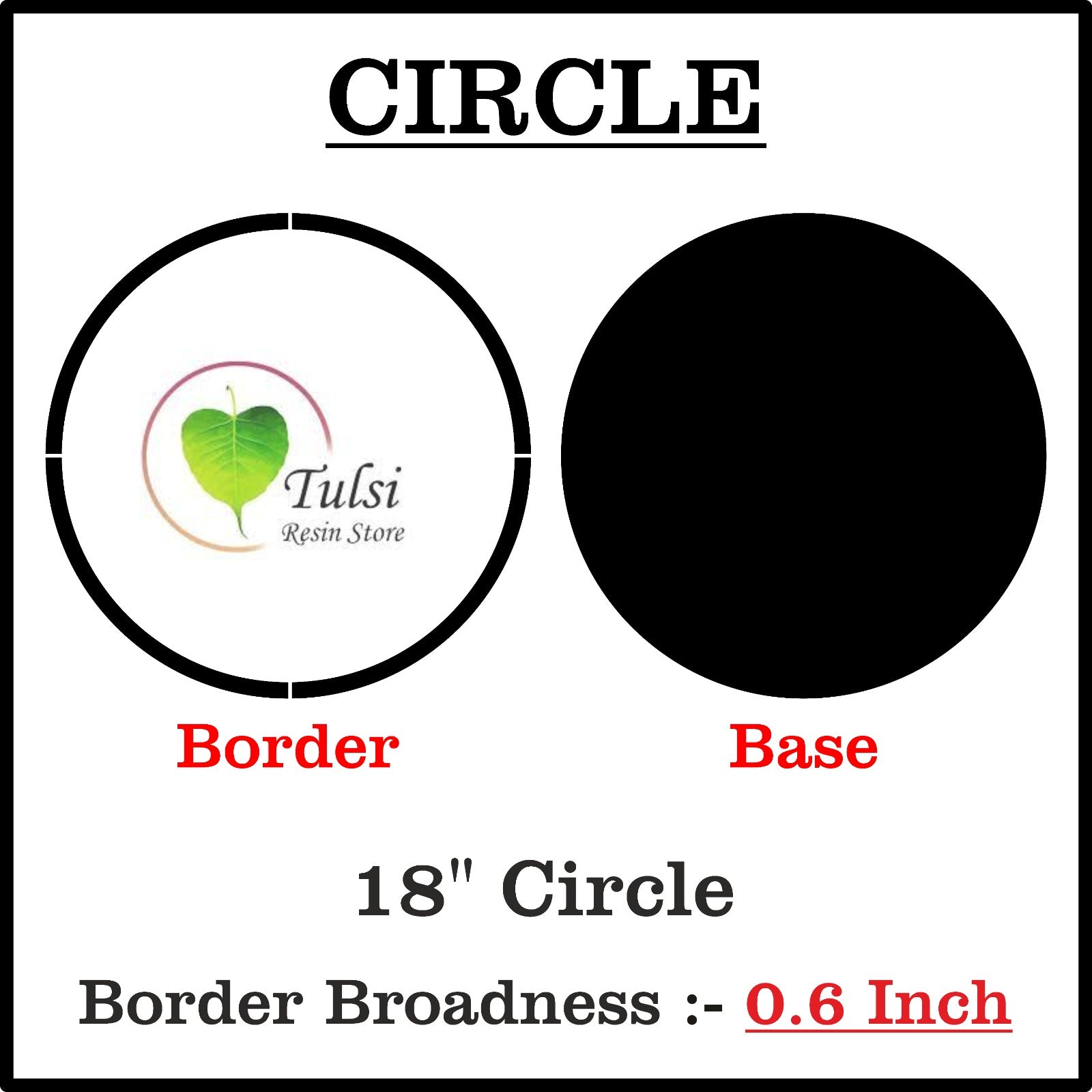 Custom MDF Base With Gold Acrylic Border (F)