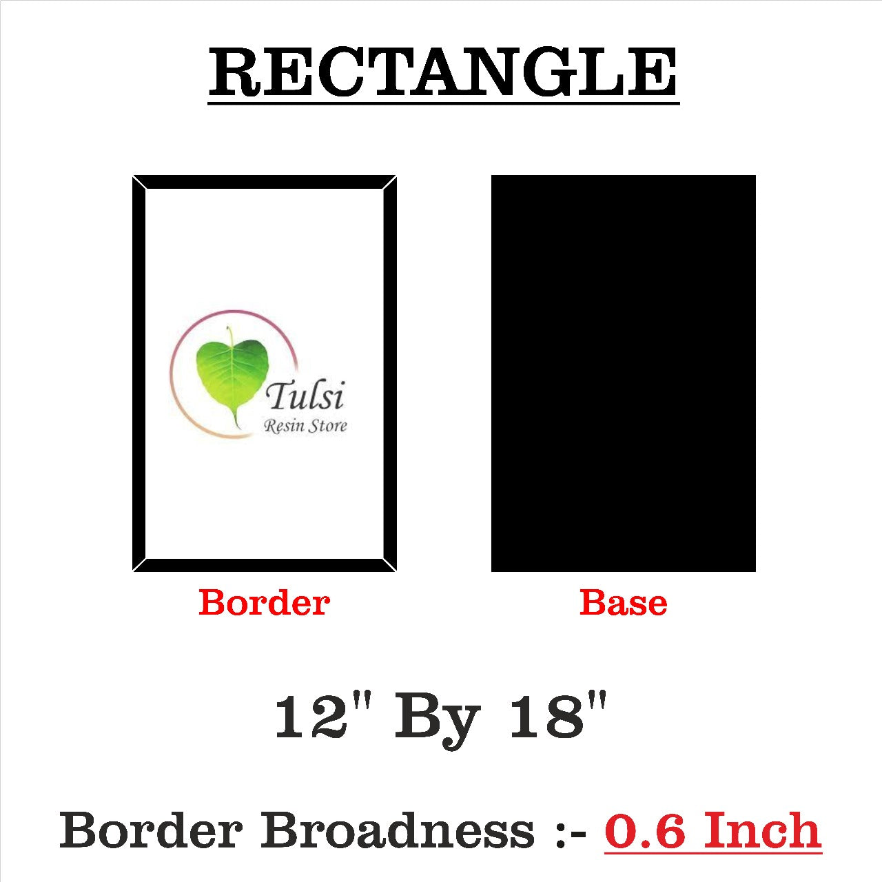 Custom MDF Base With Gold Acrylic Border (A)