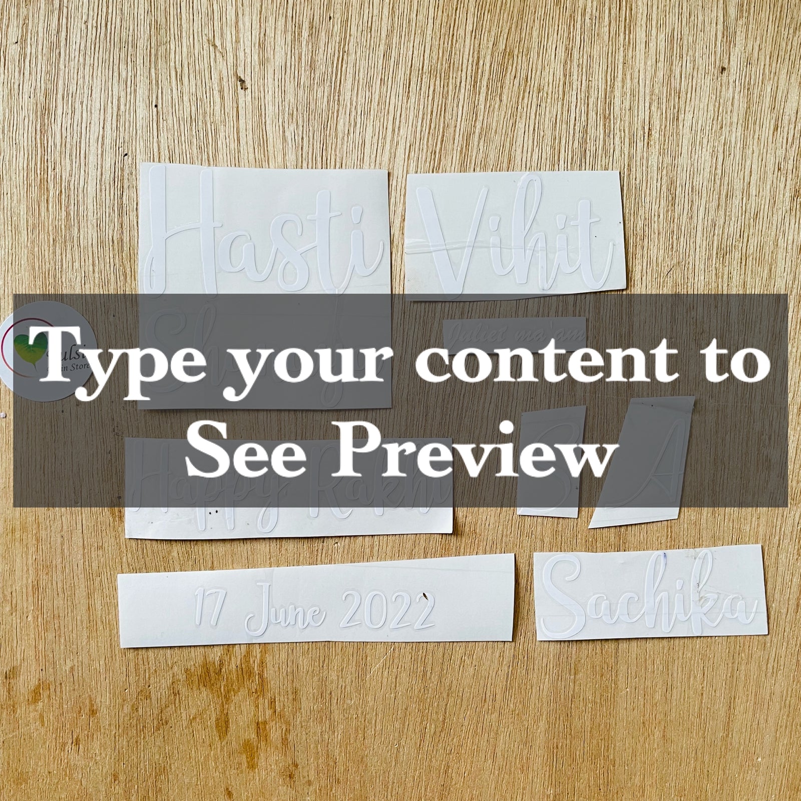 Custom Vinyl Sticker Two Line - White