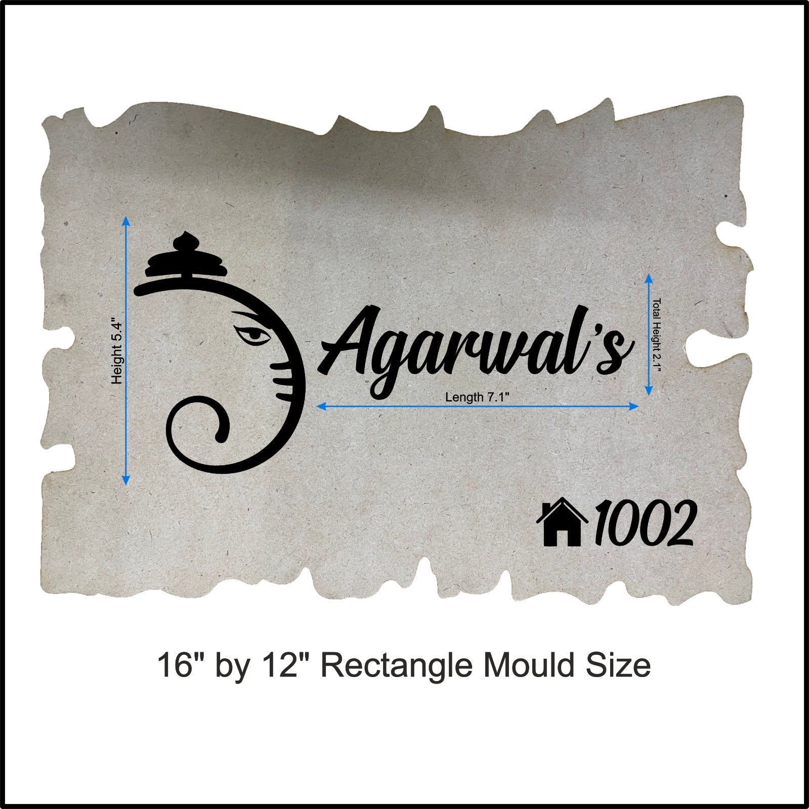 Customize Nameplate Base + Acrylic Name (Design A)